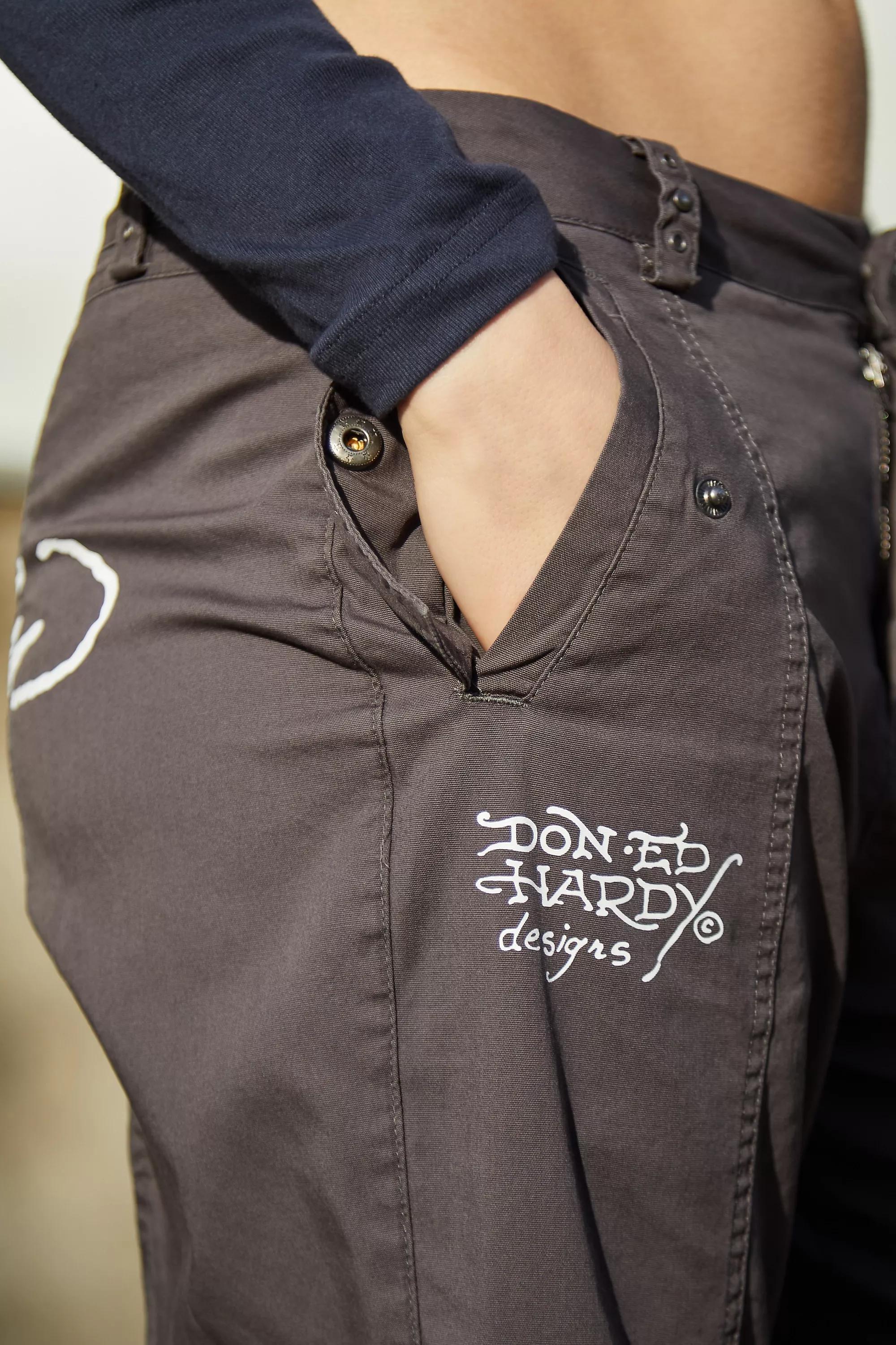Grey Fitted Cargo Pants, , large image number 3