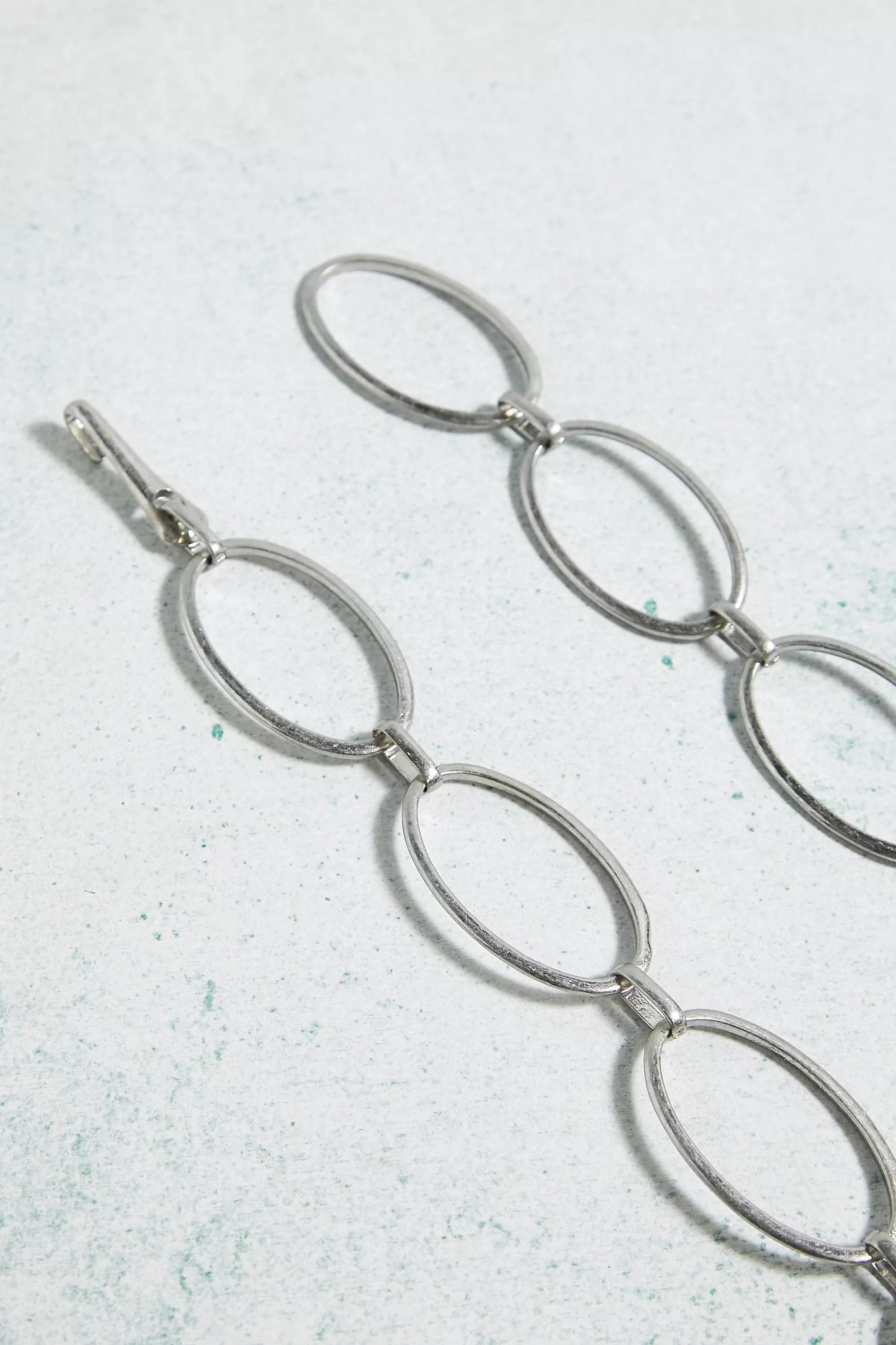 Silver Wide Circle Chain Belt, SLVR, large image number 2