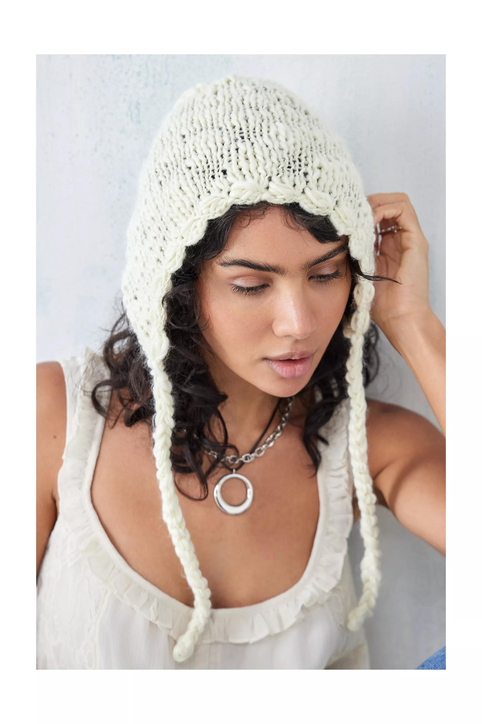 CREME UO Knitted Tie Bonnet, , large image number 0
