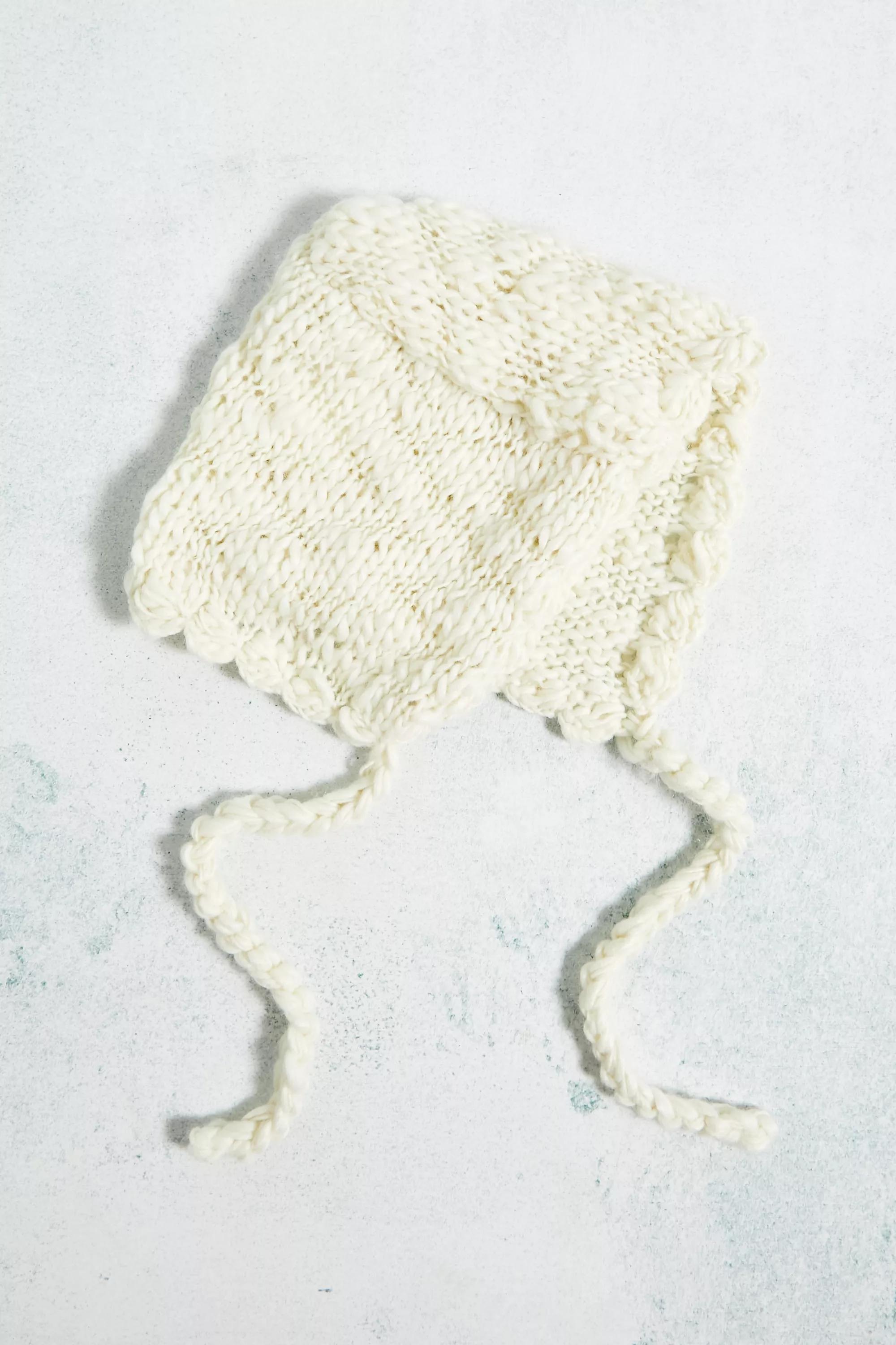 CREME UO Knitted Tie Bonnet, , large image number 1