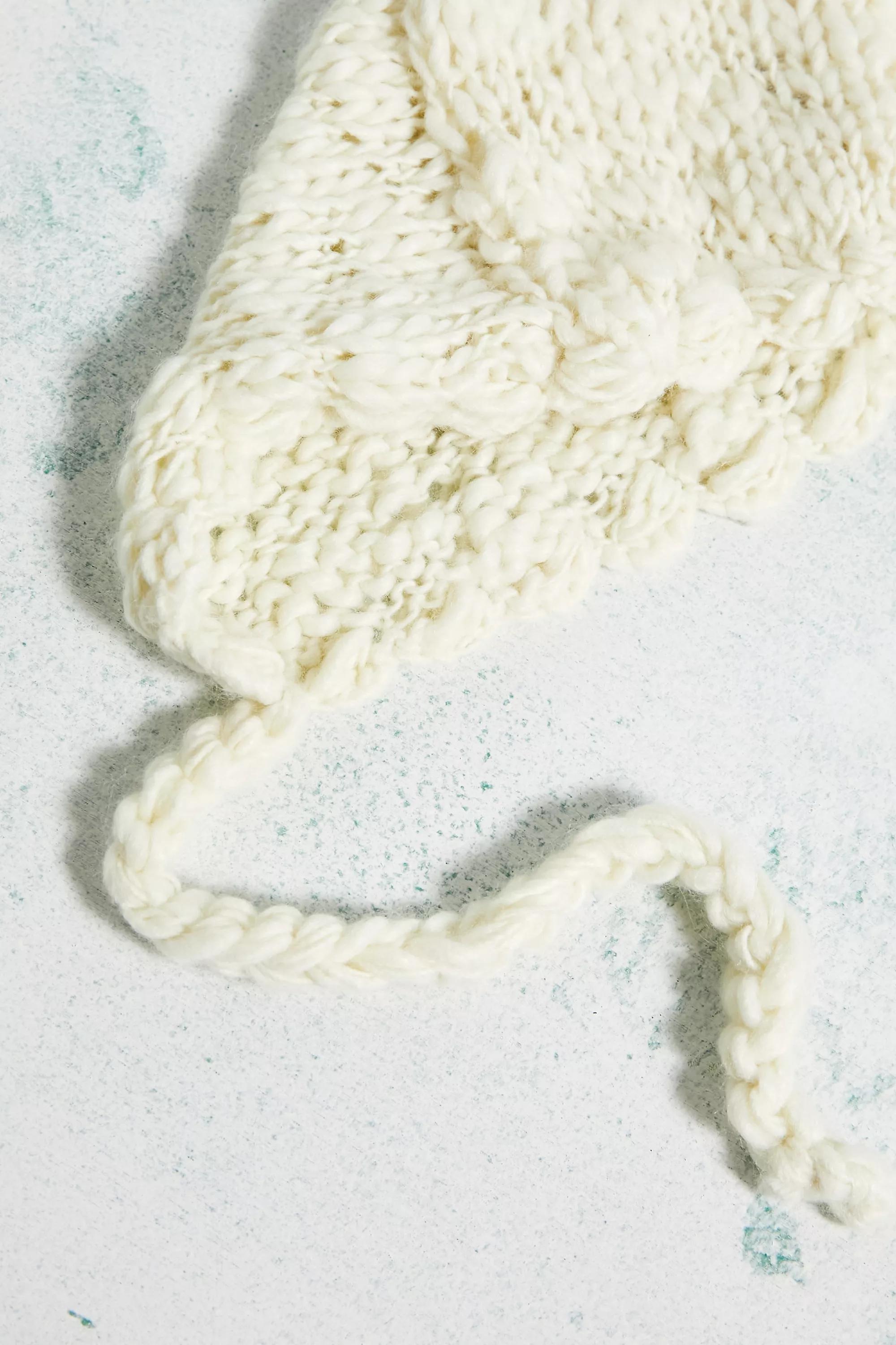 CREME UO Knitted Tie Bonnet, , large image number 2