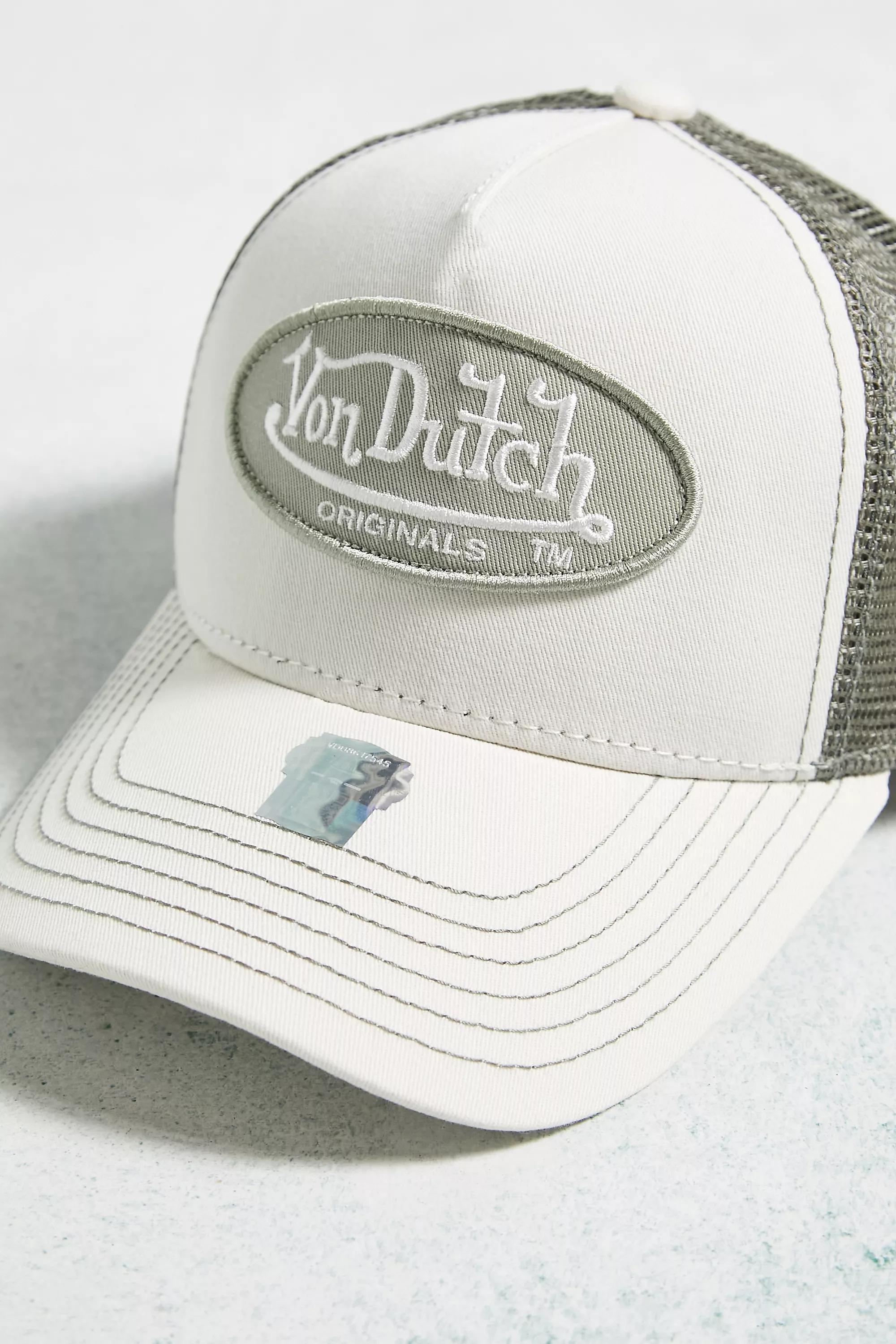 Cream Von Dutch Stone Boston Trucker Cap, , large image number 2