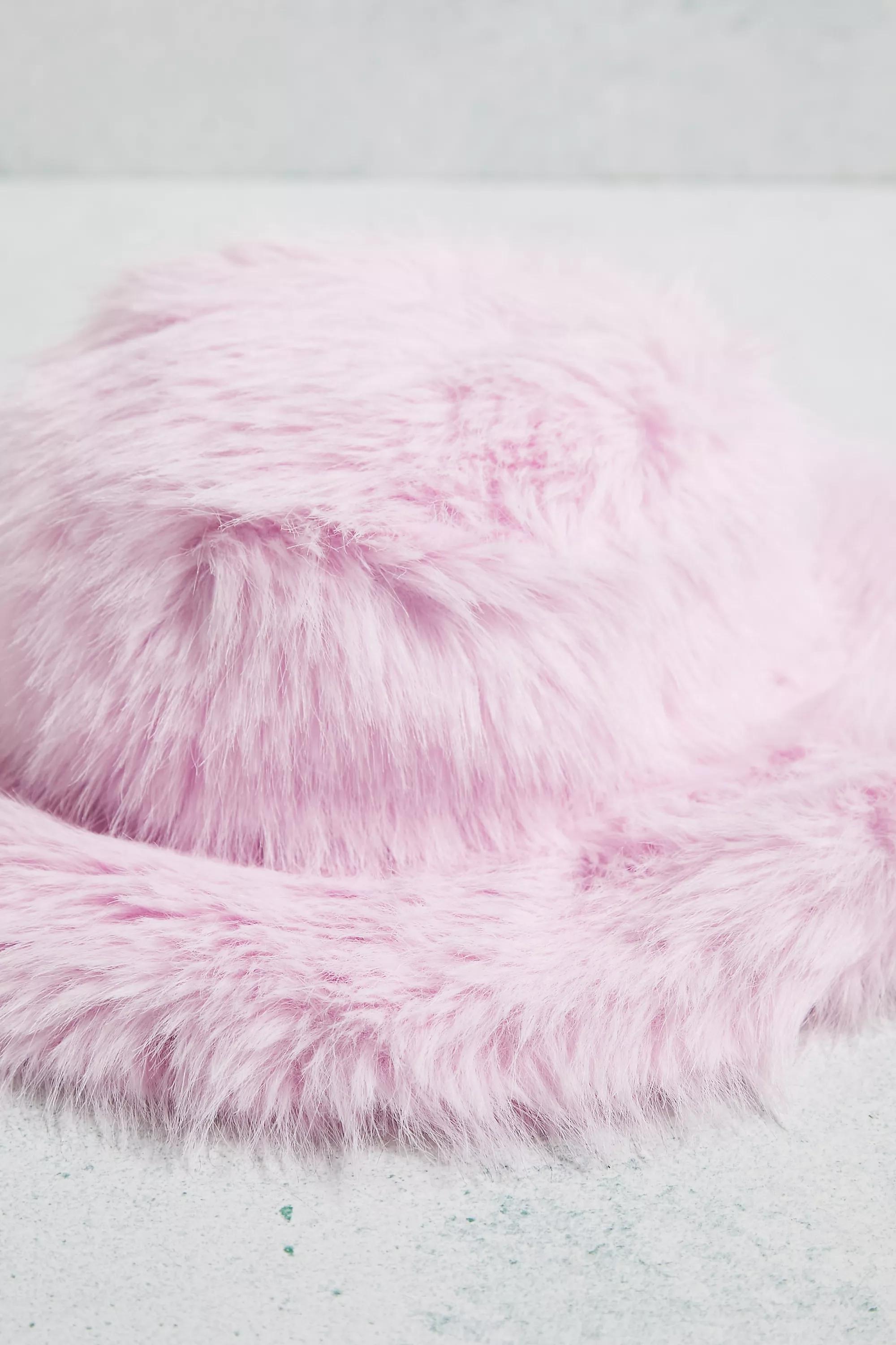 Pink Faux Fur Bucket Hat, , large image number 2