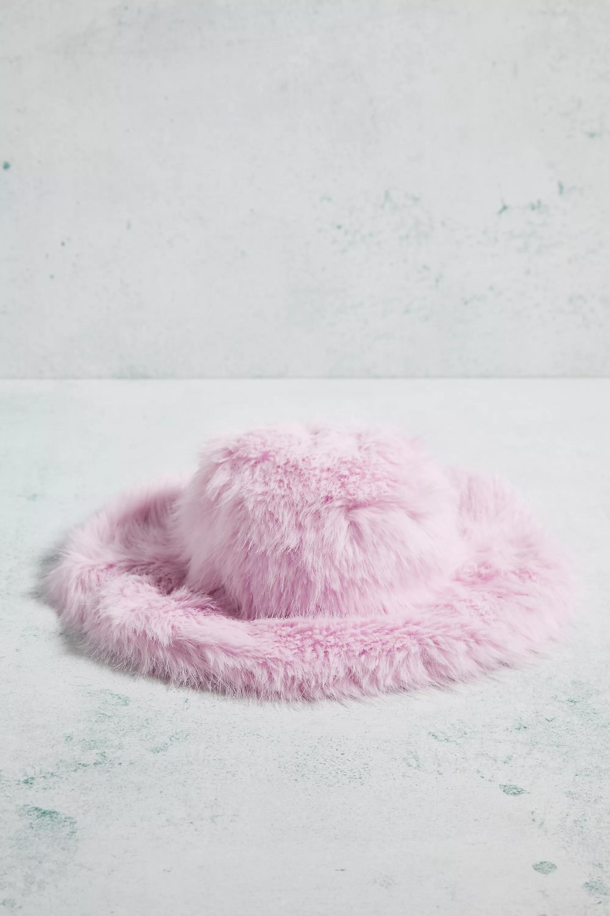 Pink Faux Fur Bucket Hat, , large image number 3