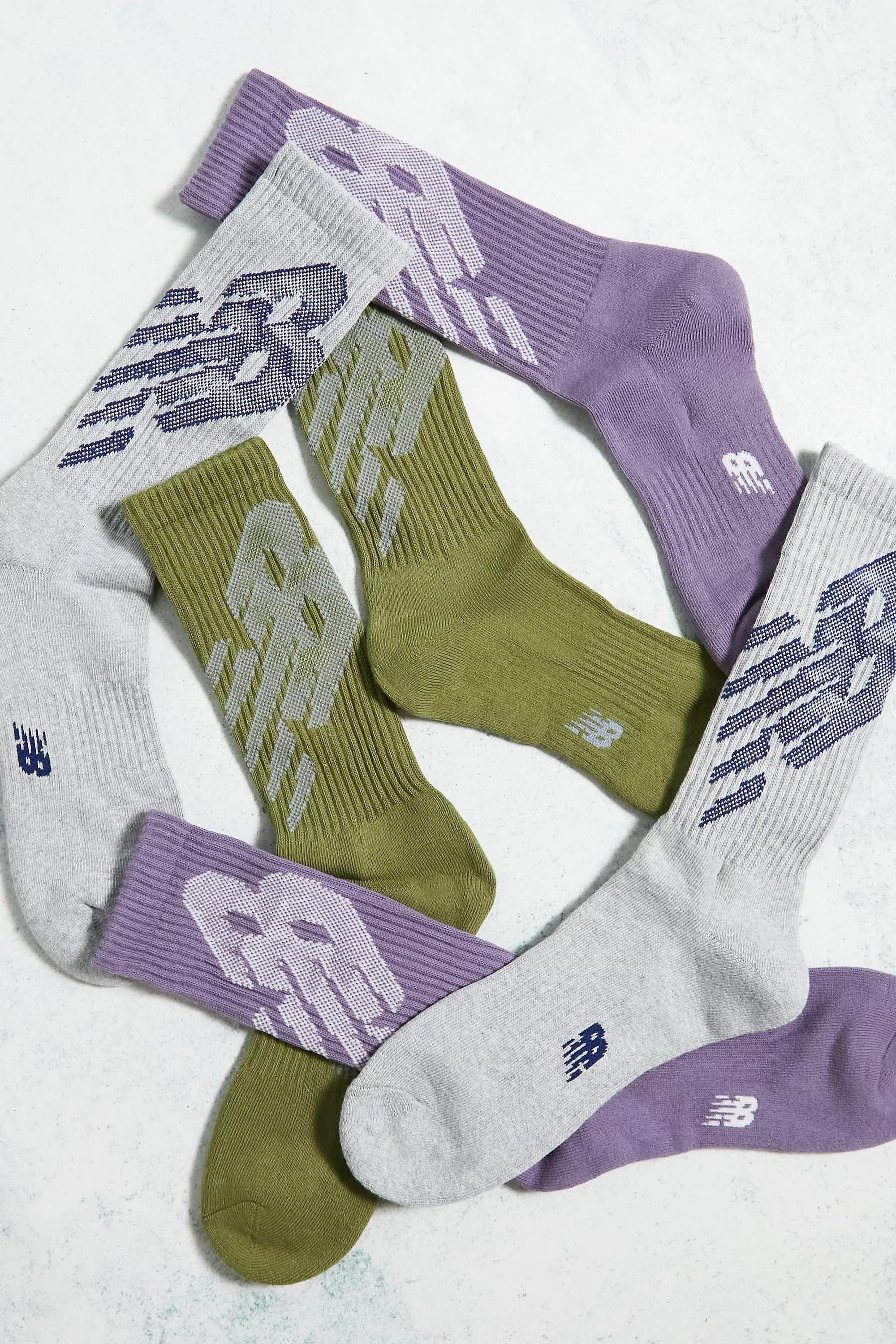 Multicolour Nb Big Logo Crew Socks, Set Of 3, ASSORT, large image number 0