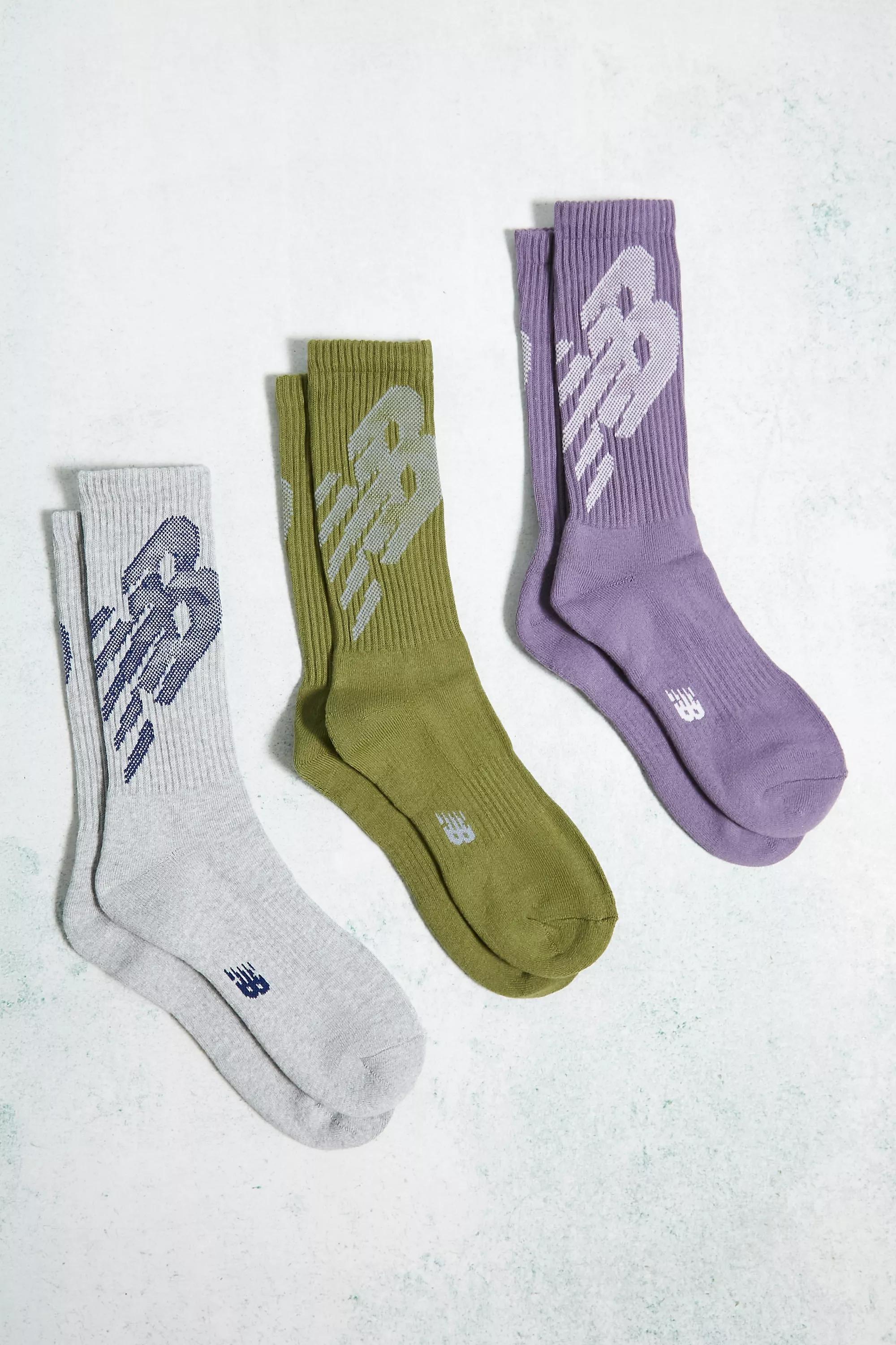 Multicolour Nb Big Logo Crew Socks, Set Of 3, ASSORT, large image number 2