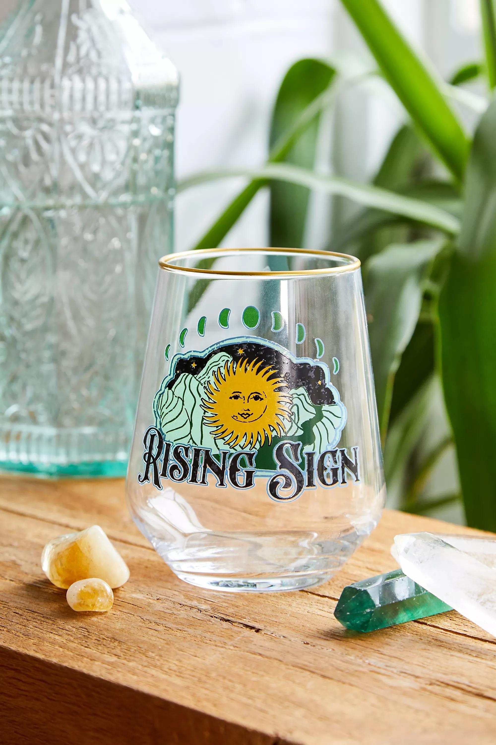 ASSORT 70s Zodiac Stemless Wine Glass, , large image number 0