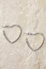 Urban Outfitters - SLVR Silence + Noise Etched Heart Hoop Earrings