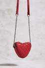 Urban Outfitters - Red Washed Faux Leather Heart Crossbody Bag