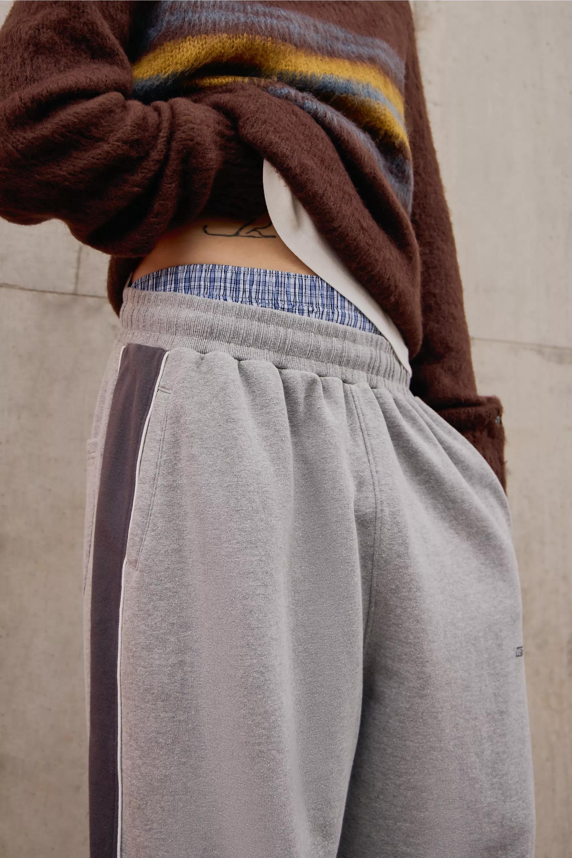 Grey Panelled Harri Baggy Joggers, , large image number 2