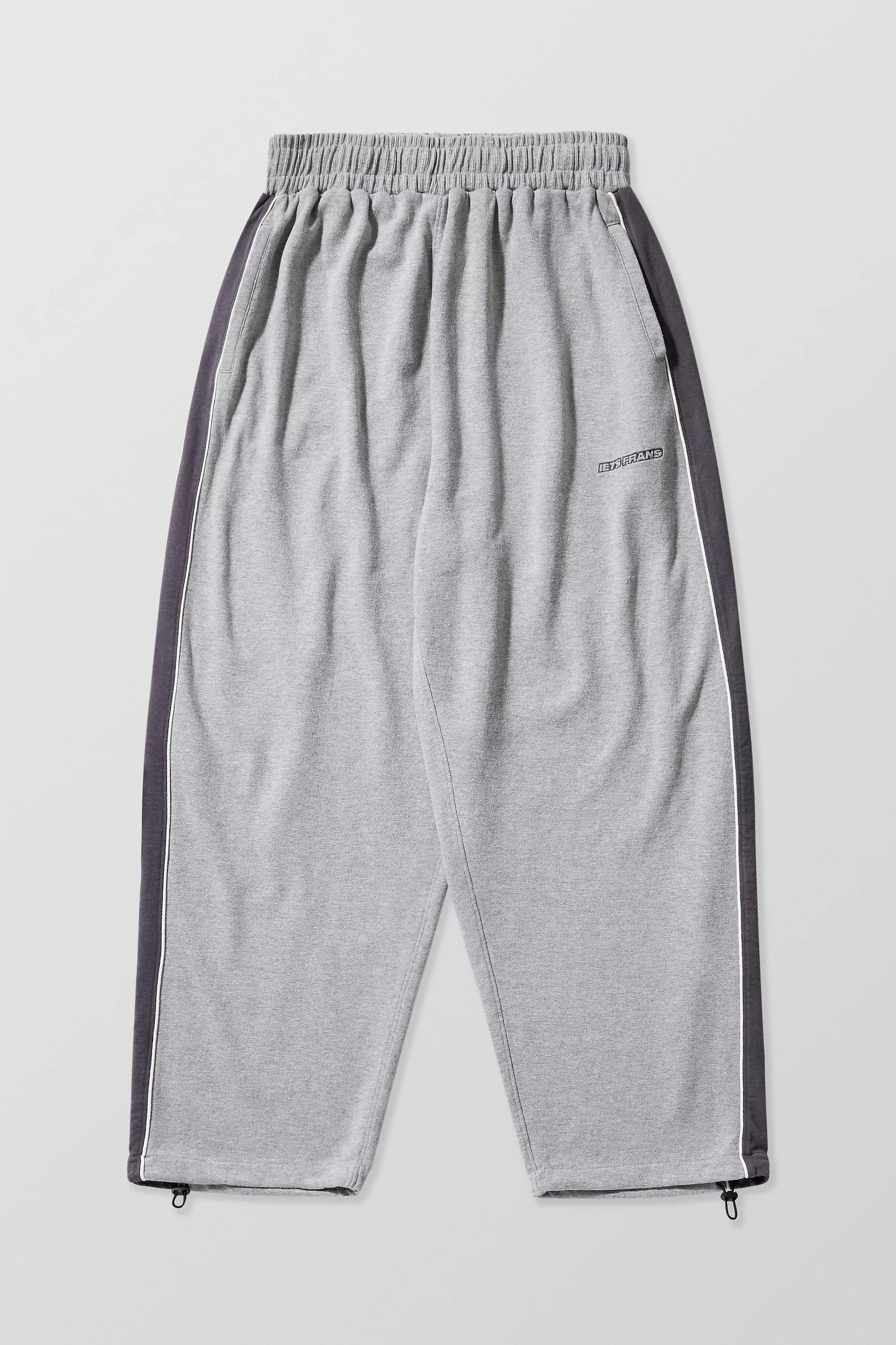 Grey Panelled Harri Baggy Joggers, , large image number 4