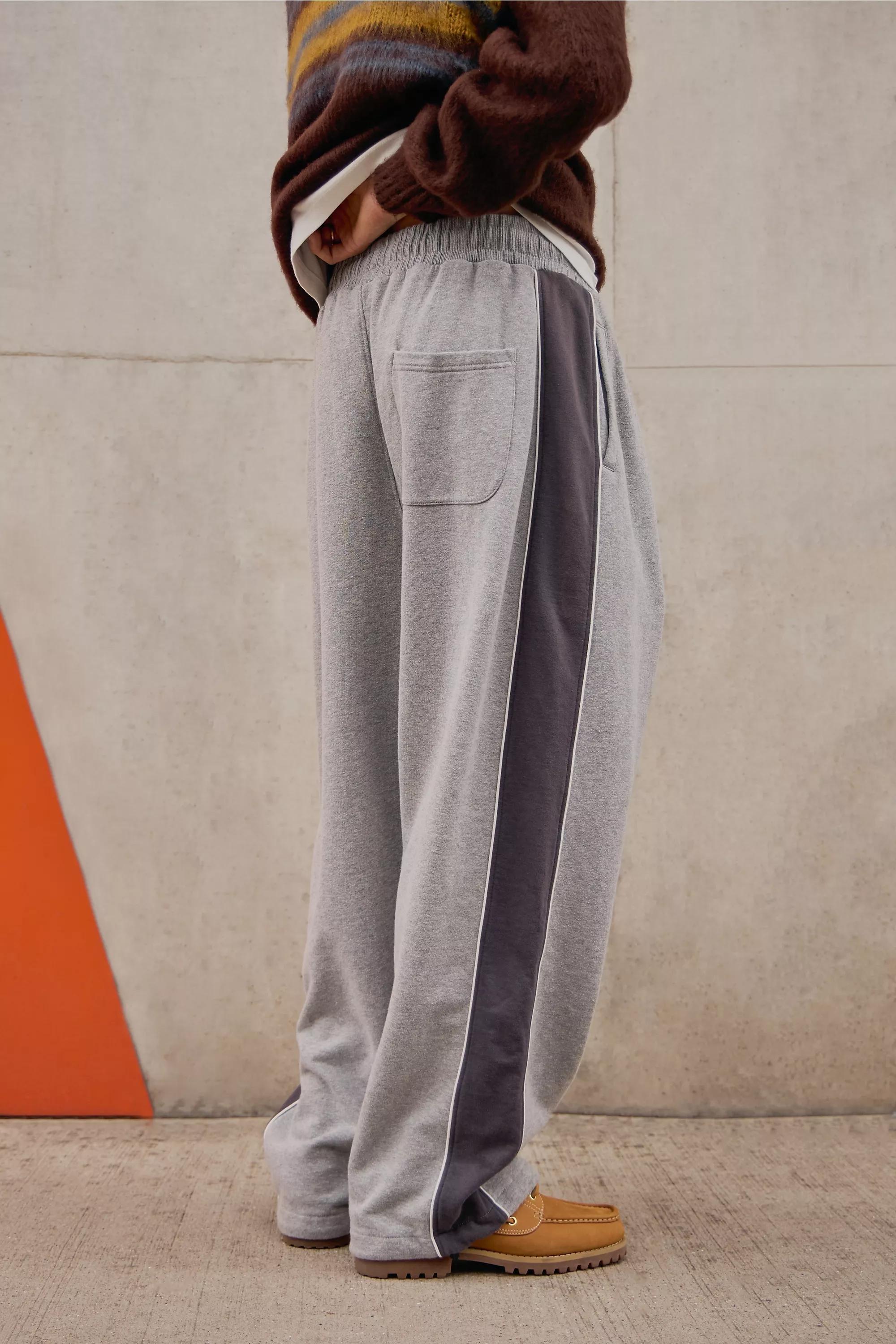 Grey Panelled Harri Baggy Joggers, , large image number 5
