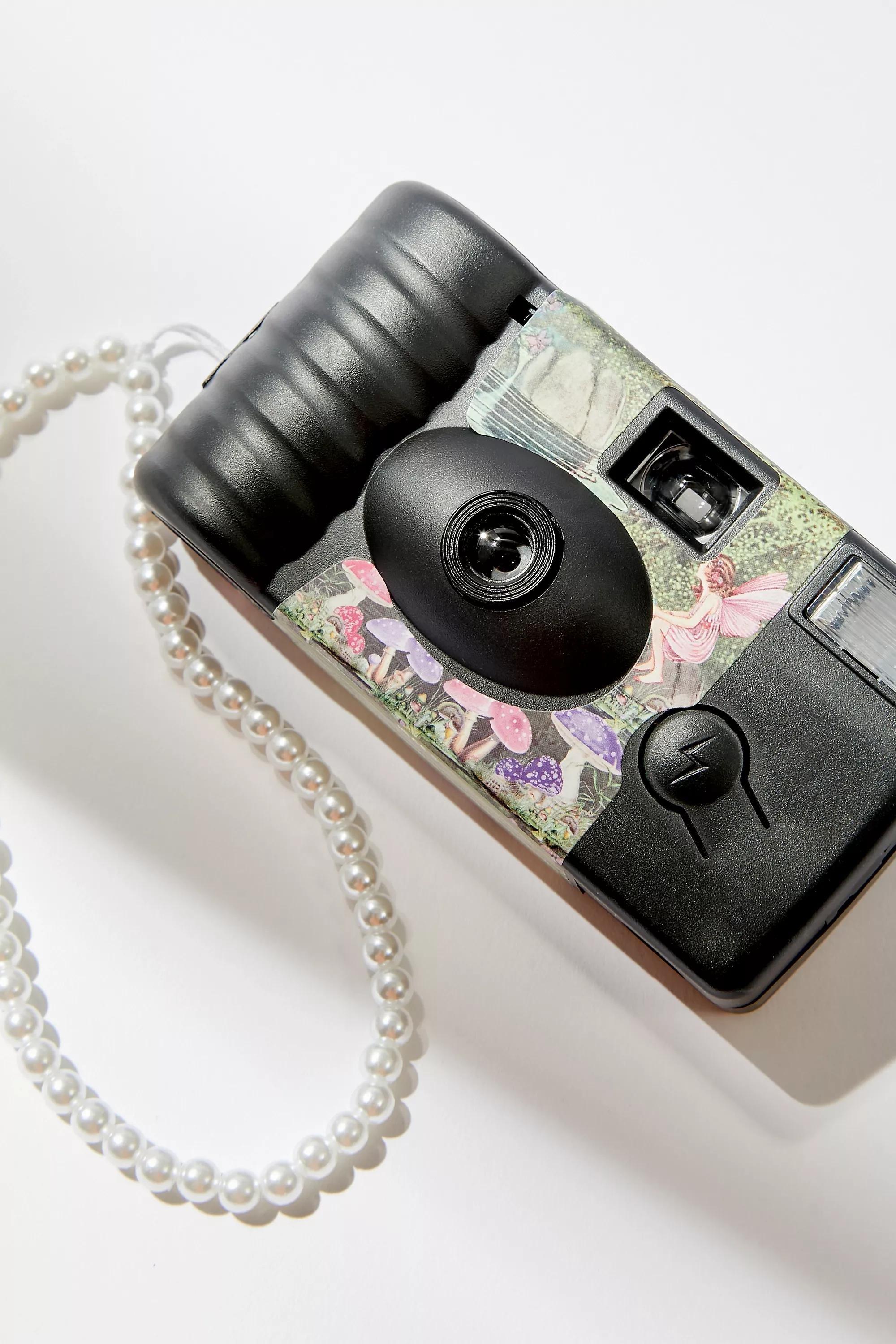 Black Fairy Print Disposable Camera With Strap, ASSORT, large image number 1