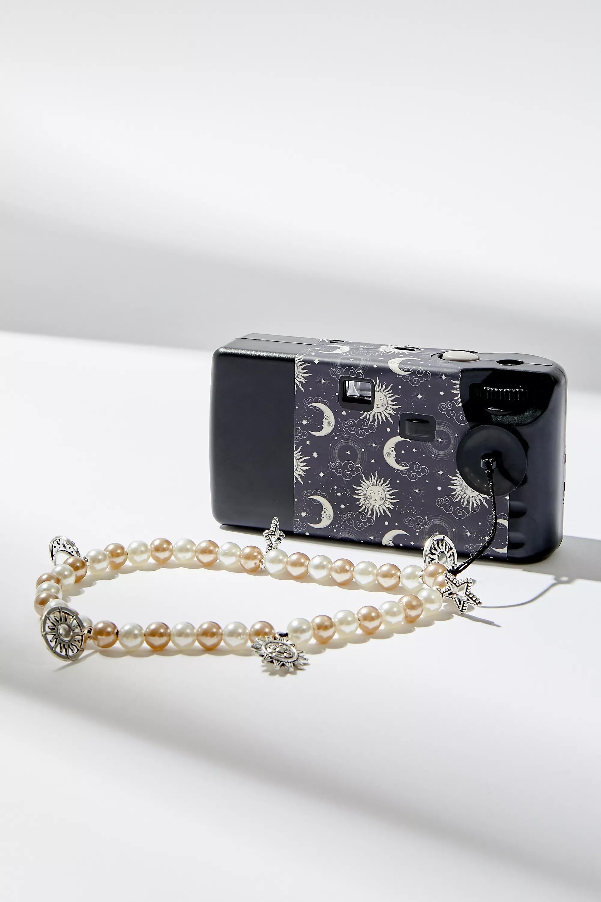 Black Celestial Print Disposable Camera With Strap, , large image number 2