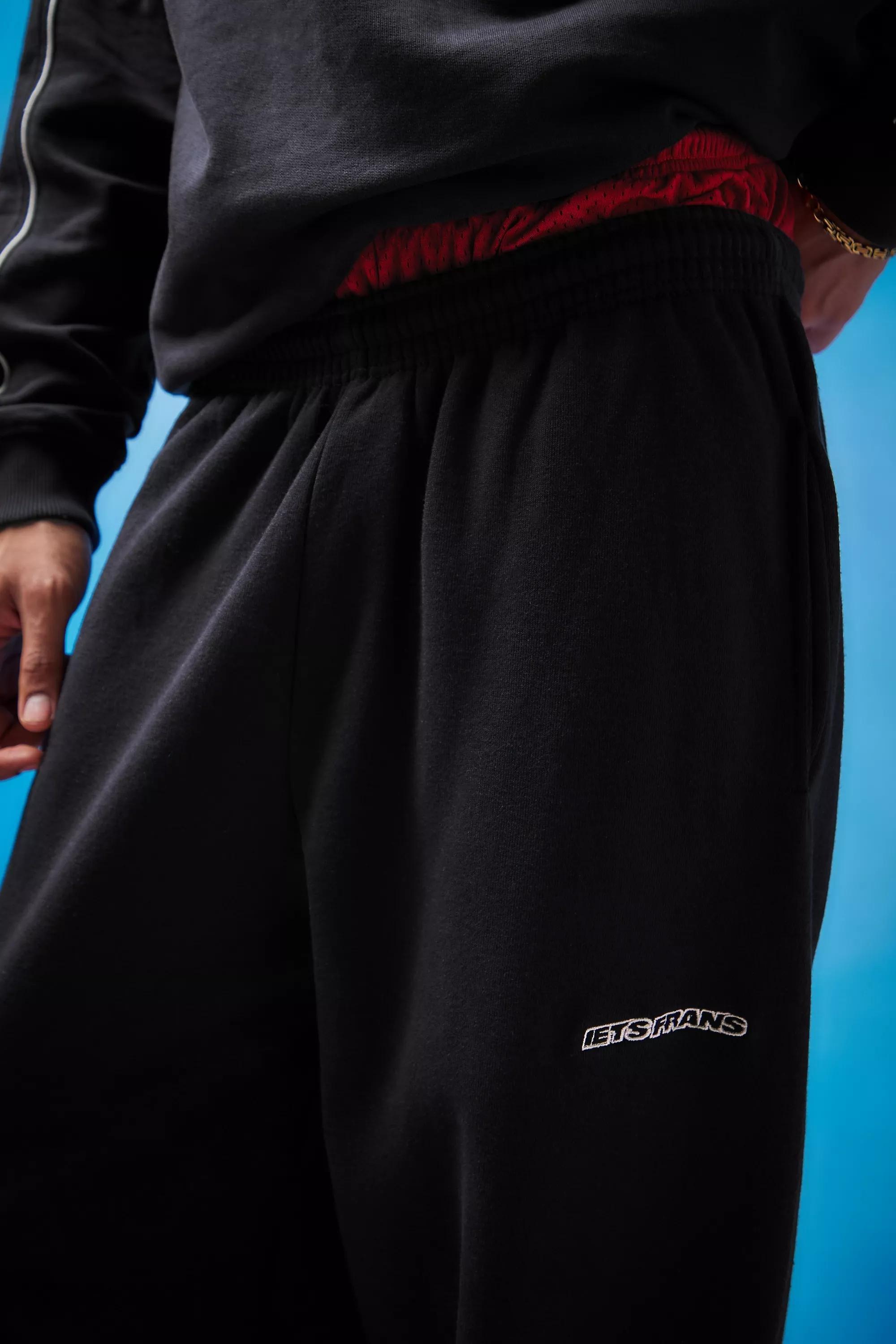 Black Big Embroidered Jogger, , large image number 3