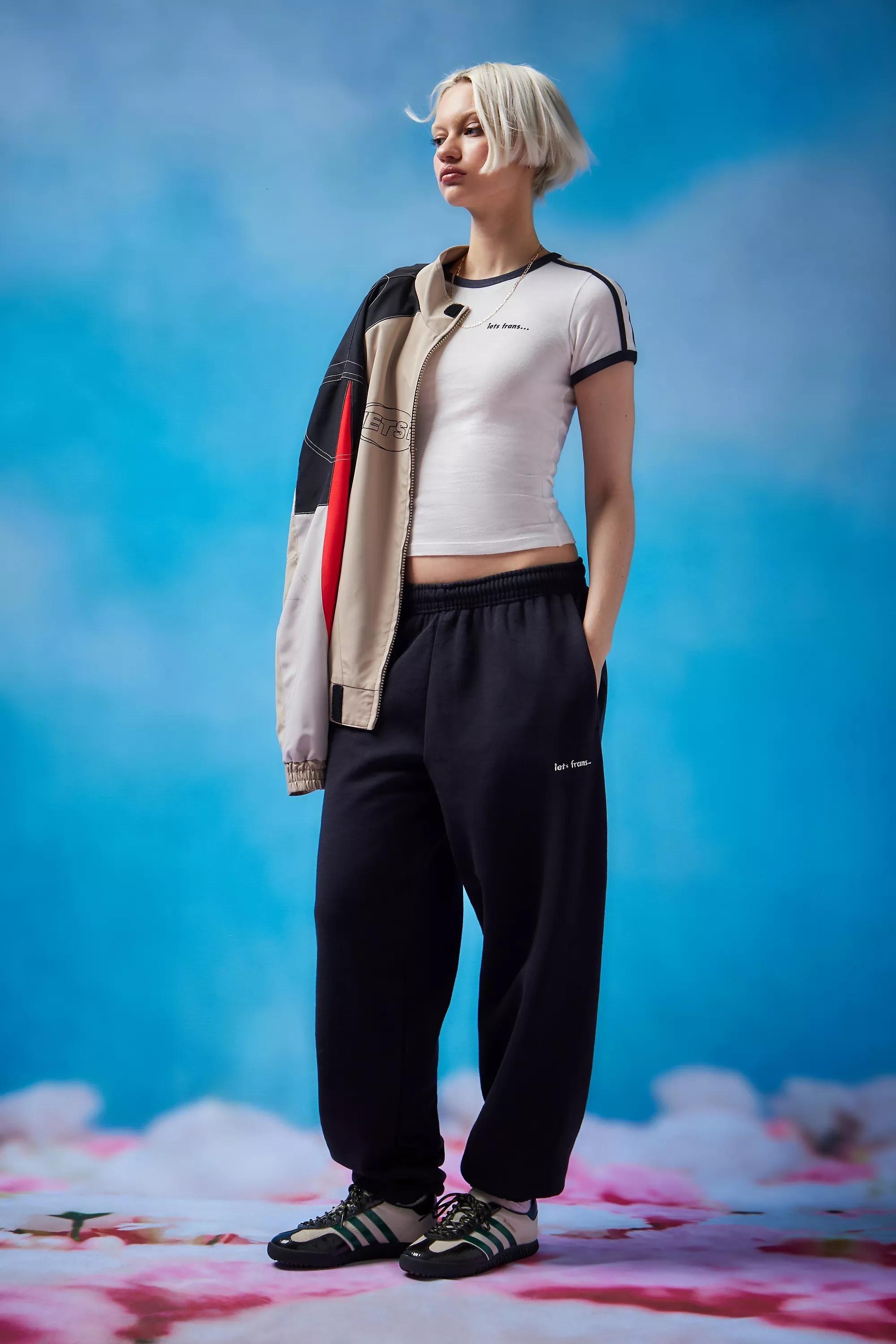 Black Big Embroidered Jogger, , large image number 5