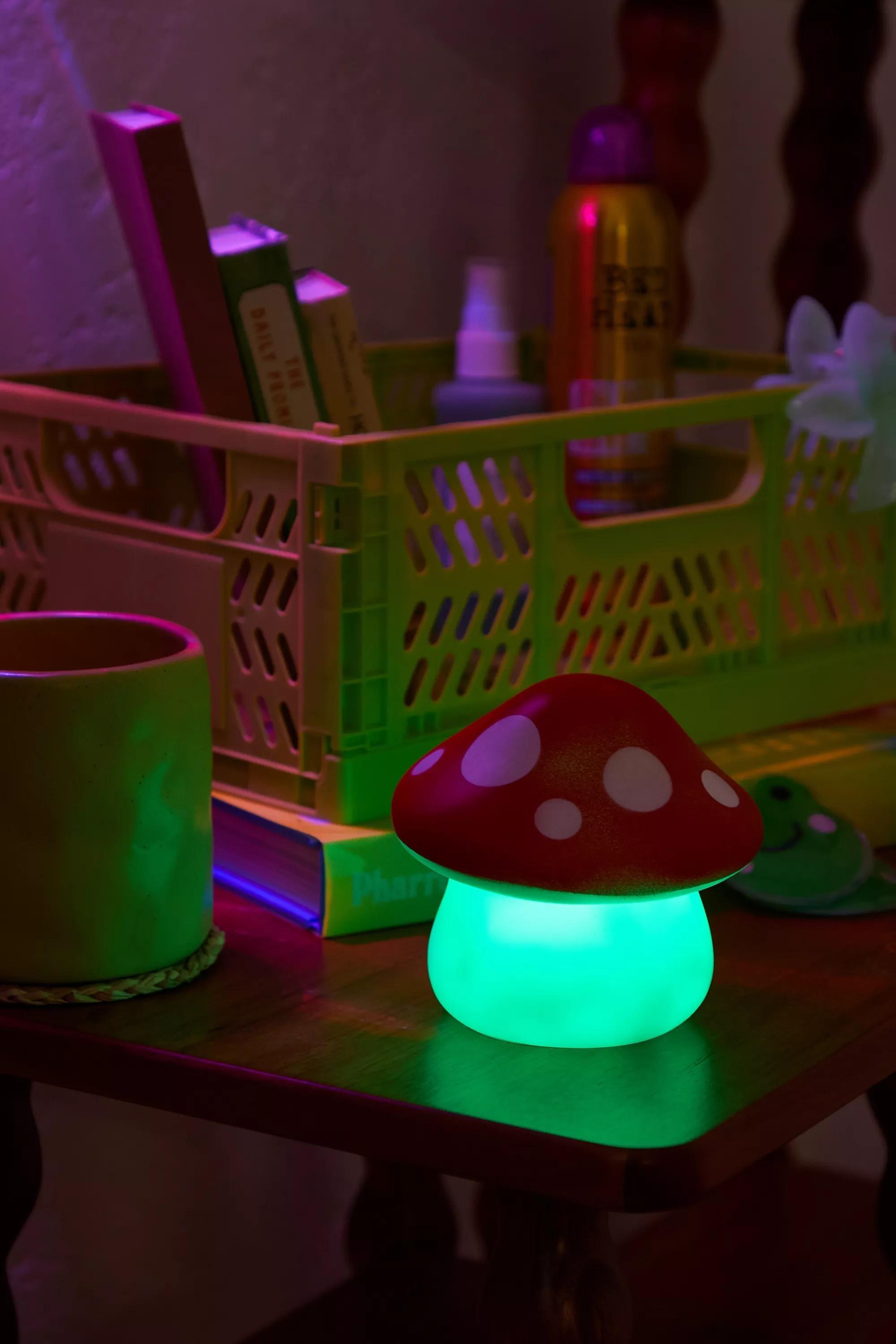Red Colour Changing Mushroom Lamp, RED, large image number 1
