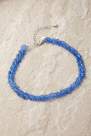Urban Outfitters - Blue Flower Beaded Charm Choker Necklace