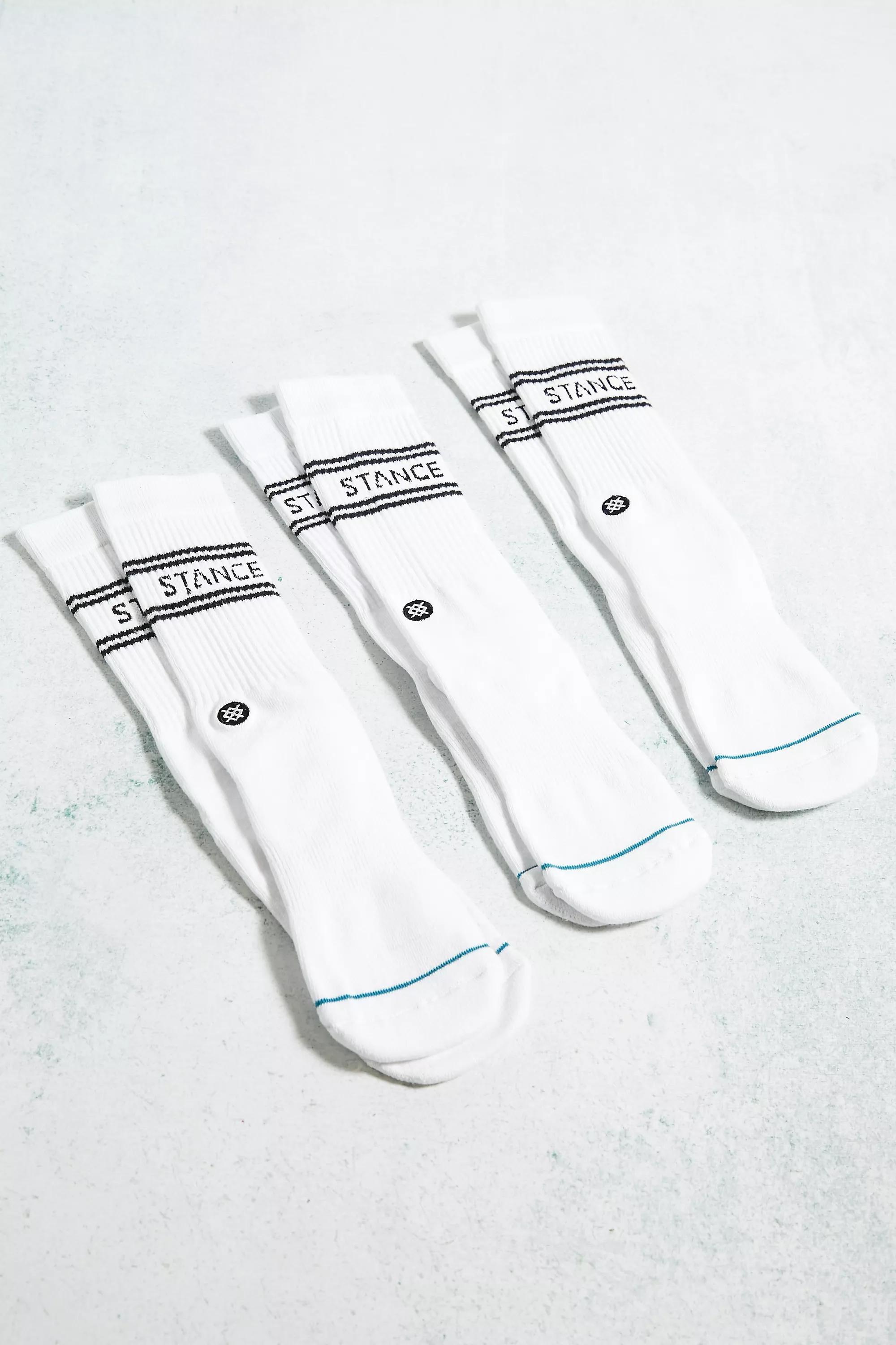 White Stance Basic Socks, Set Of 3, , large image number 0