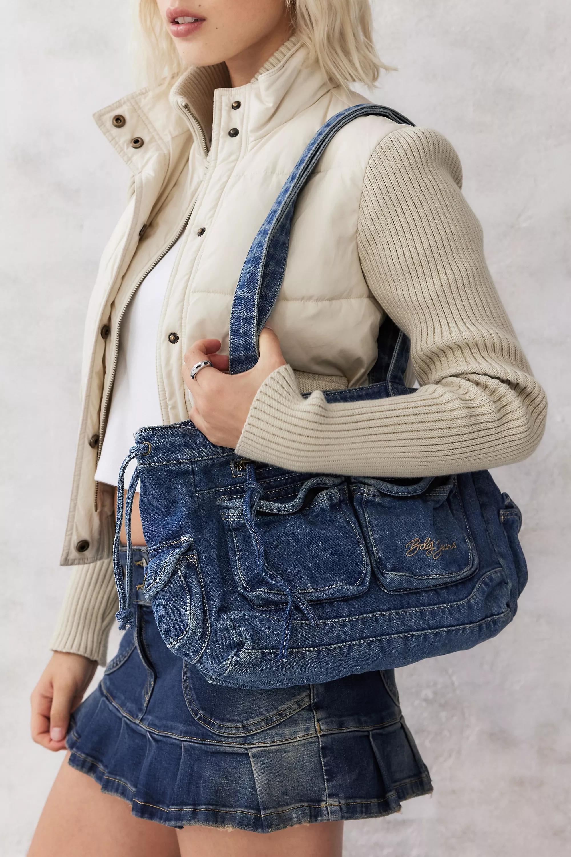 Denim L Bdg Lissy Denim Y2K Shoulder Bag, DENIM L, large image number 0