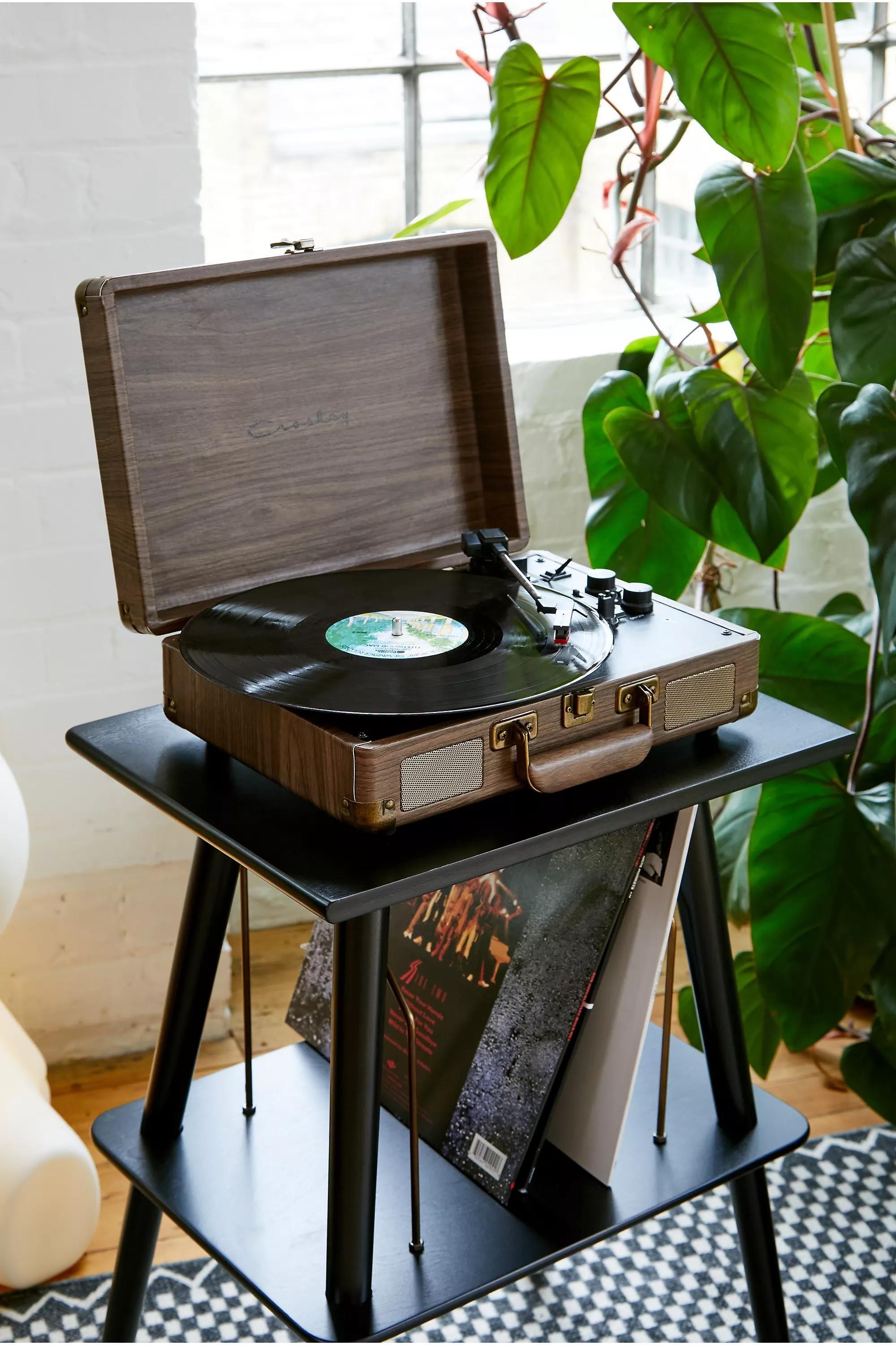 Brown Crosley Walnut Cruiser Vinyl Record Player, , large image number 0