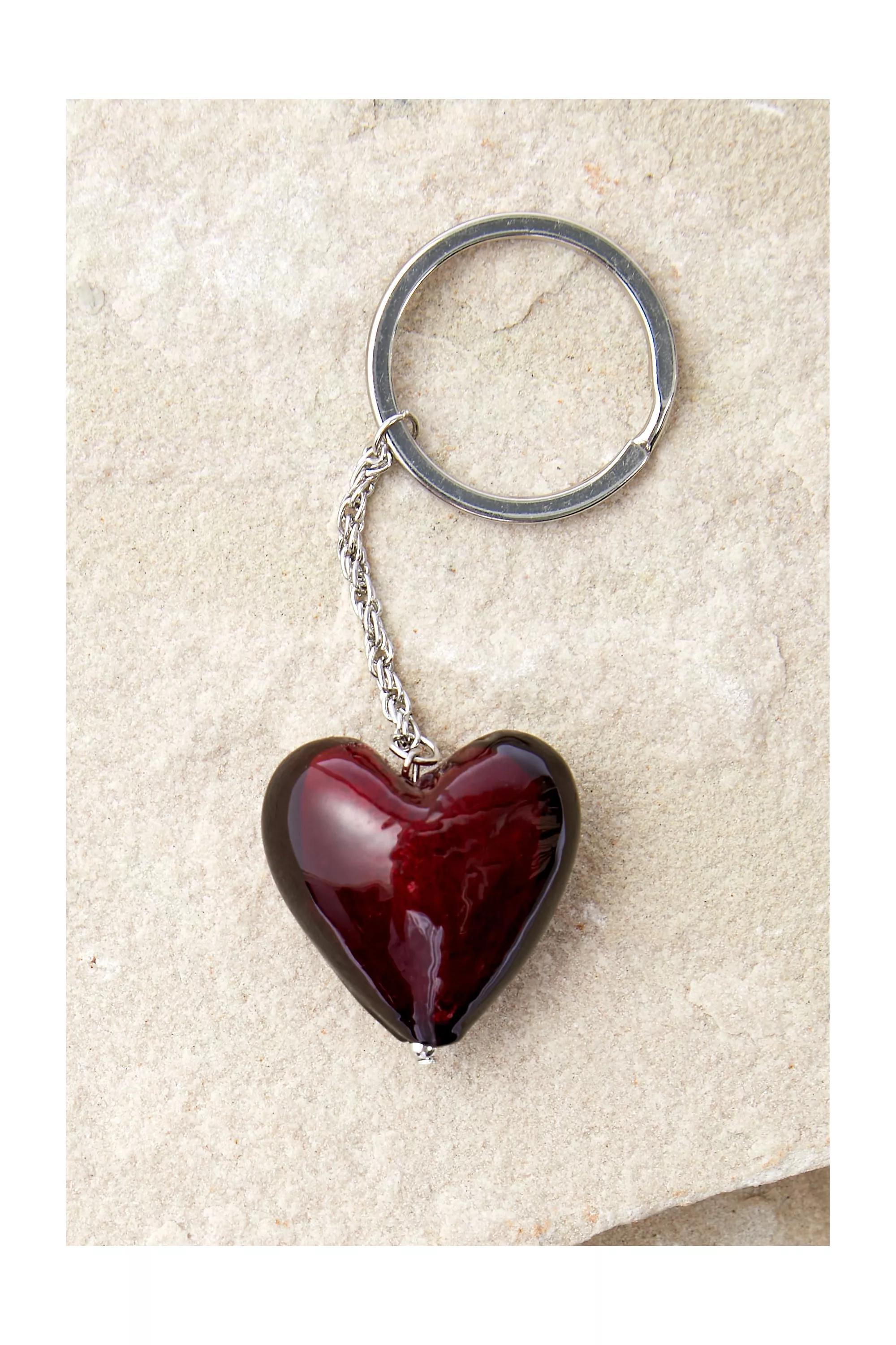 Red Heart Pendant Keyring, , large image number 0