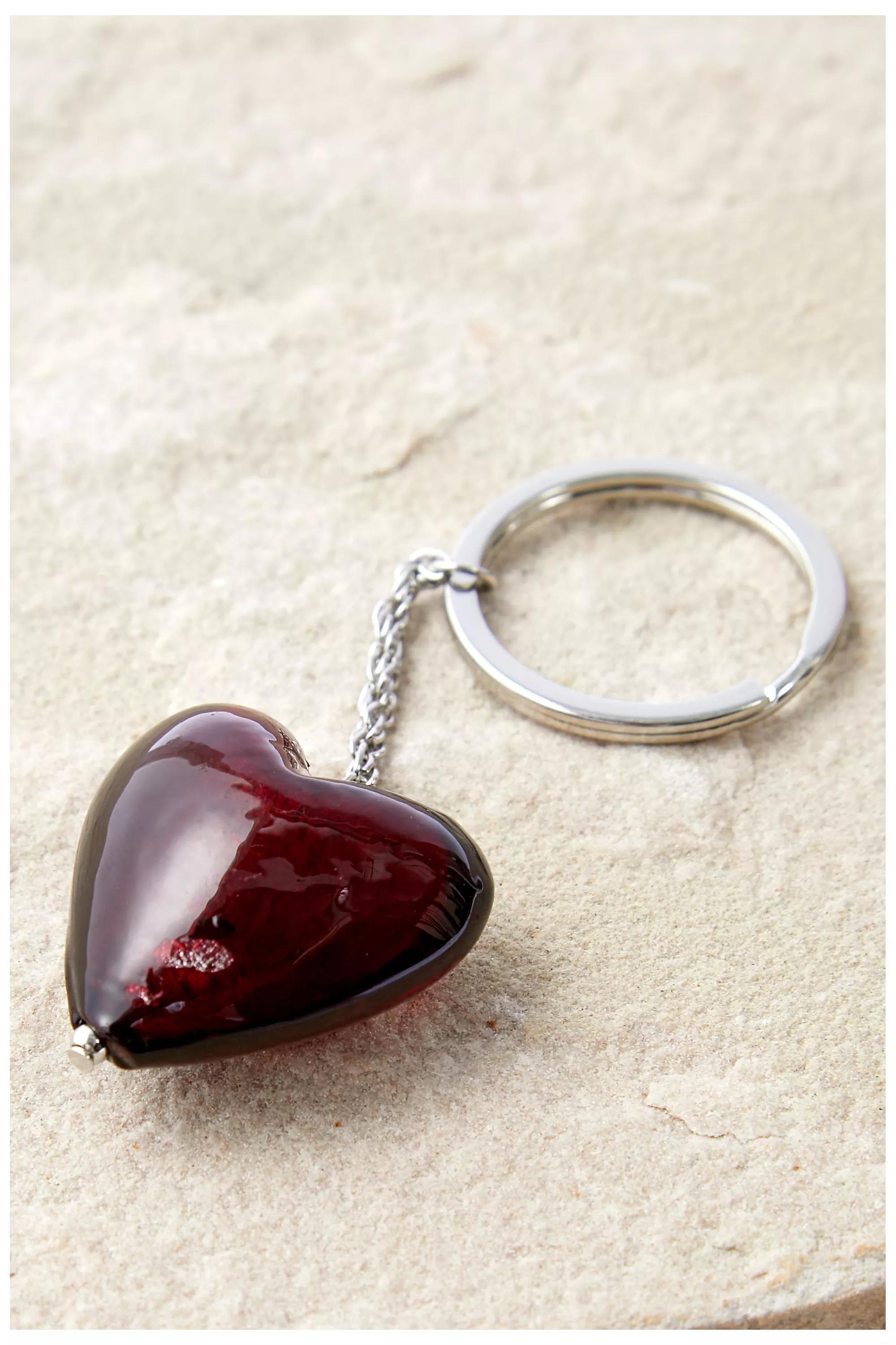 Red Heart Pendant Keyring, , large image number 1