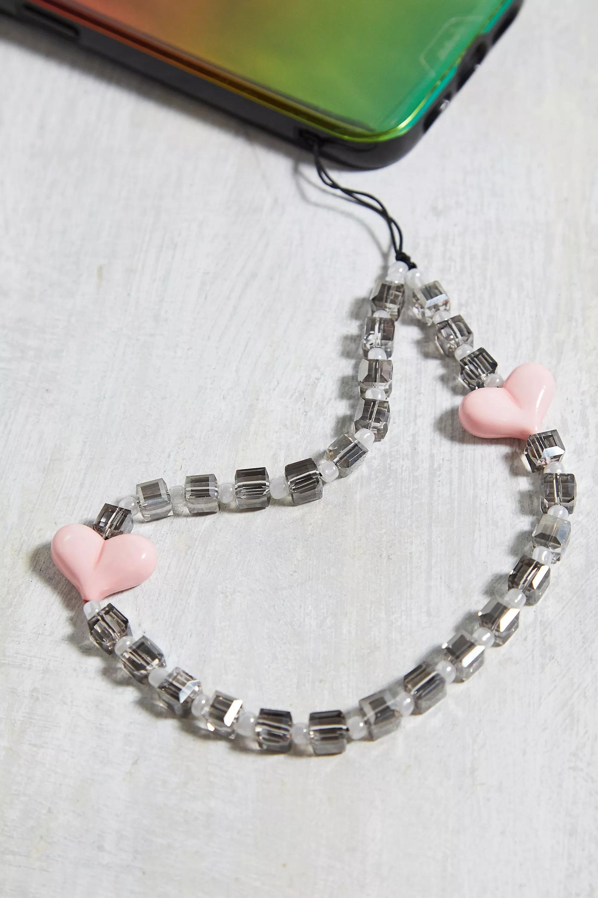 Purple Crystal Heart Phone Charm, , large image number 2