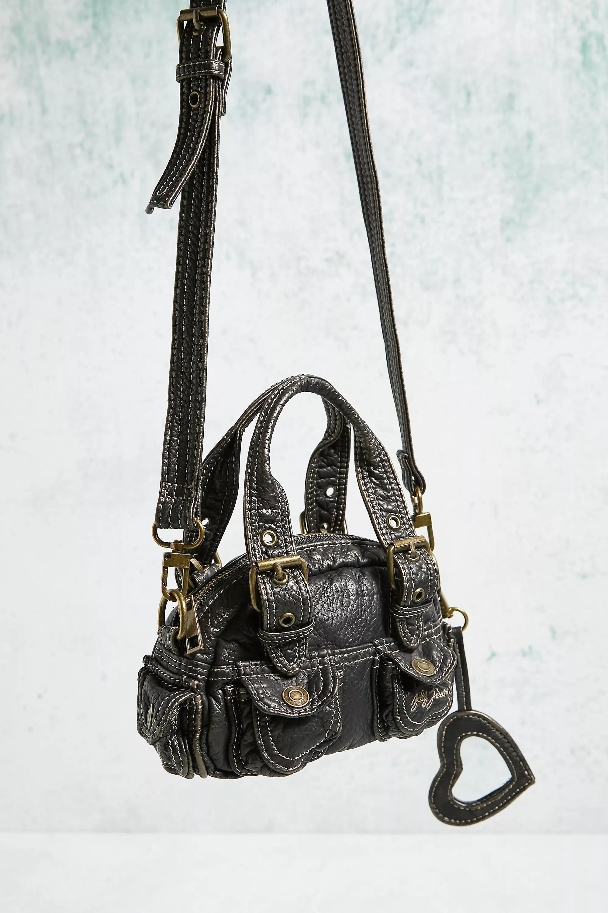 Black Mini Crossbody Duffle Bag, BLK, large image number 2