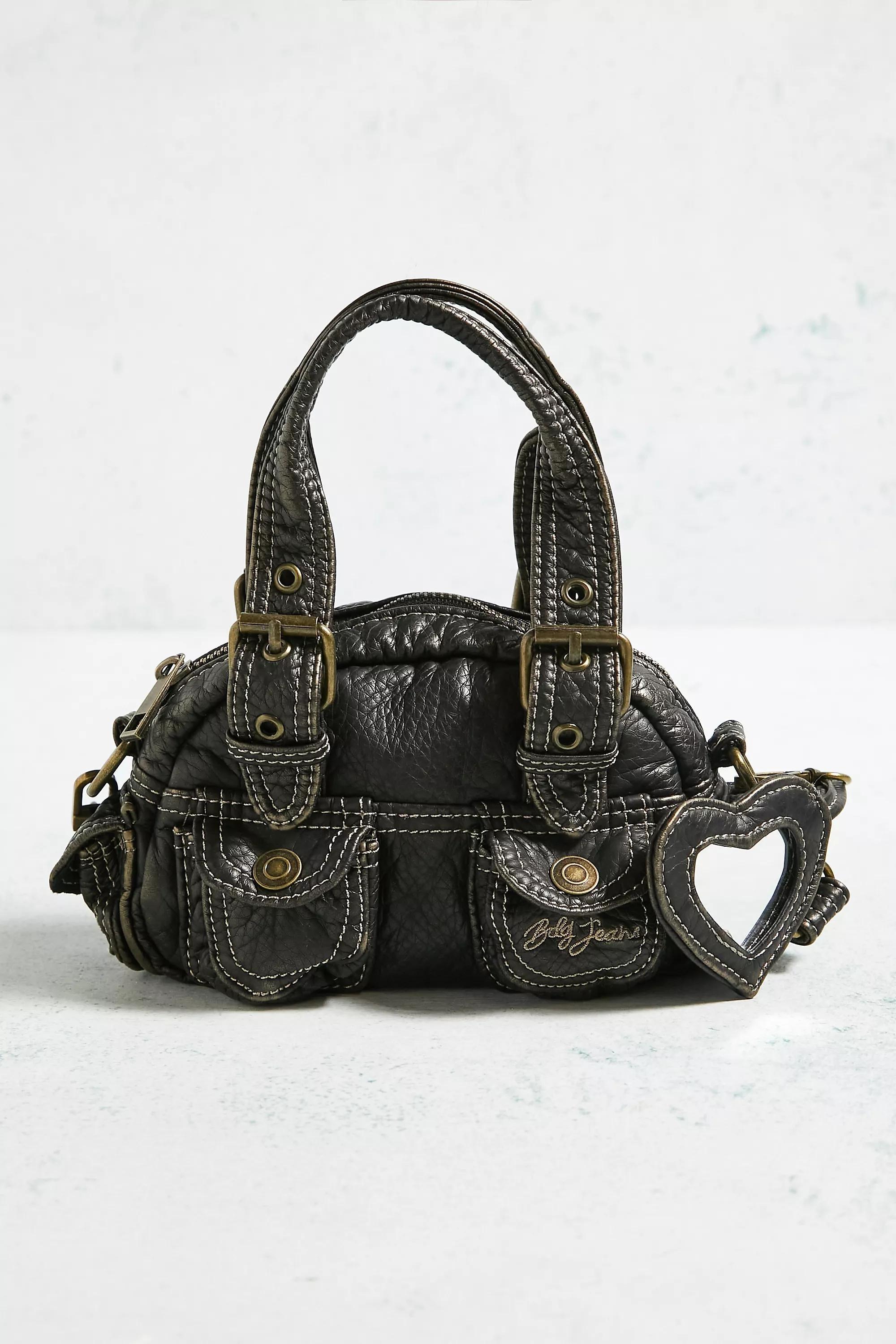 Black Mini Crossbody Duffle Bag, BLK, large image number 3