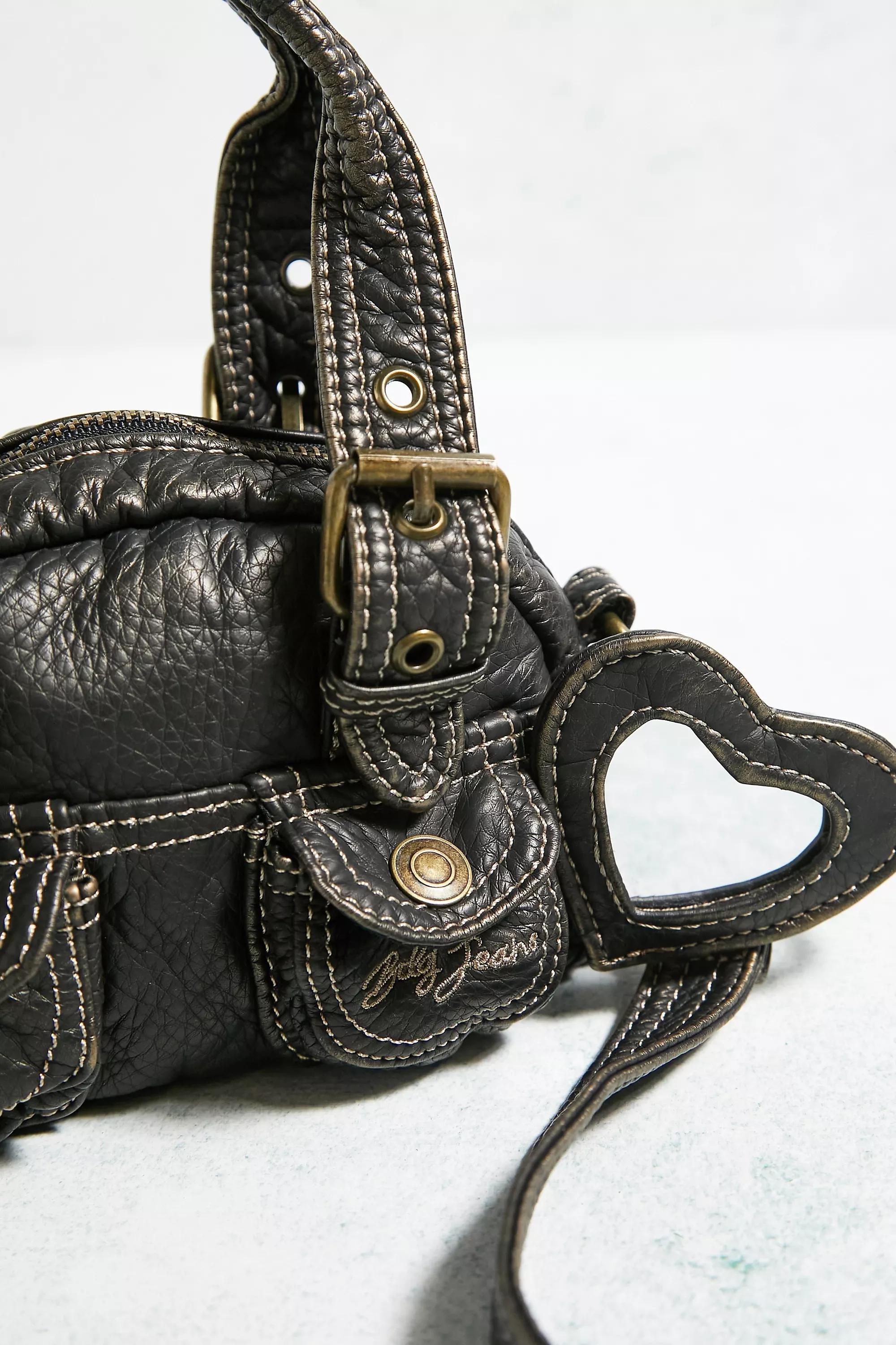 Black Mini Crossbody Duffle Bag, BLK, large image number 5