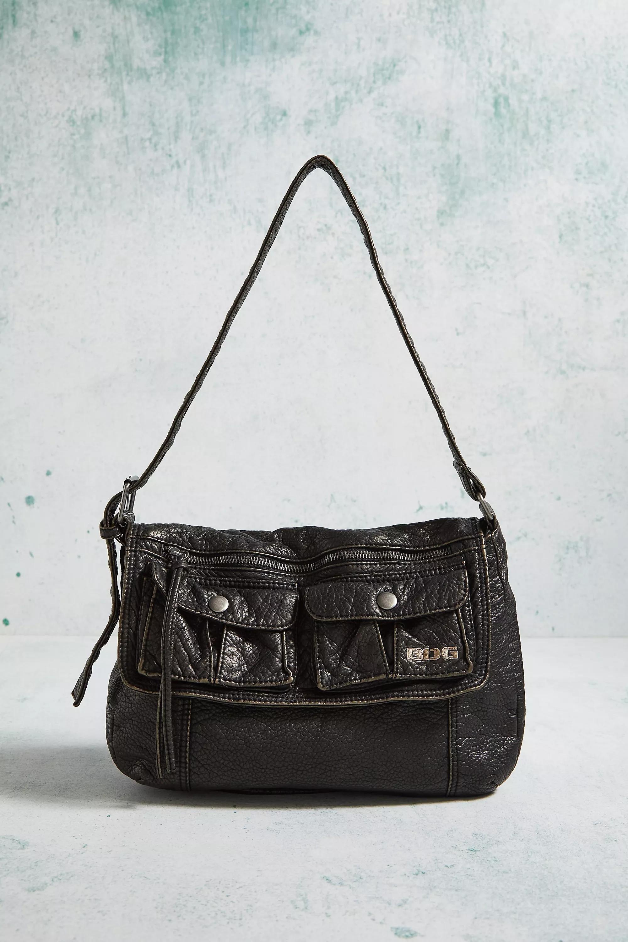 Black Bdg Detailed Shoulder Bag, BLK, large image number 1