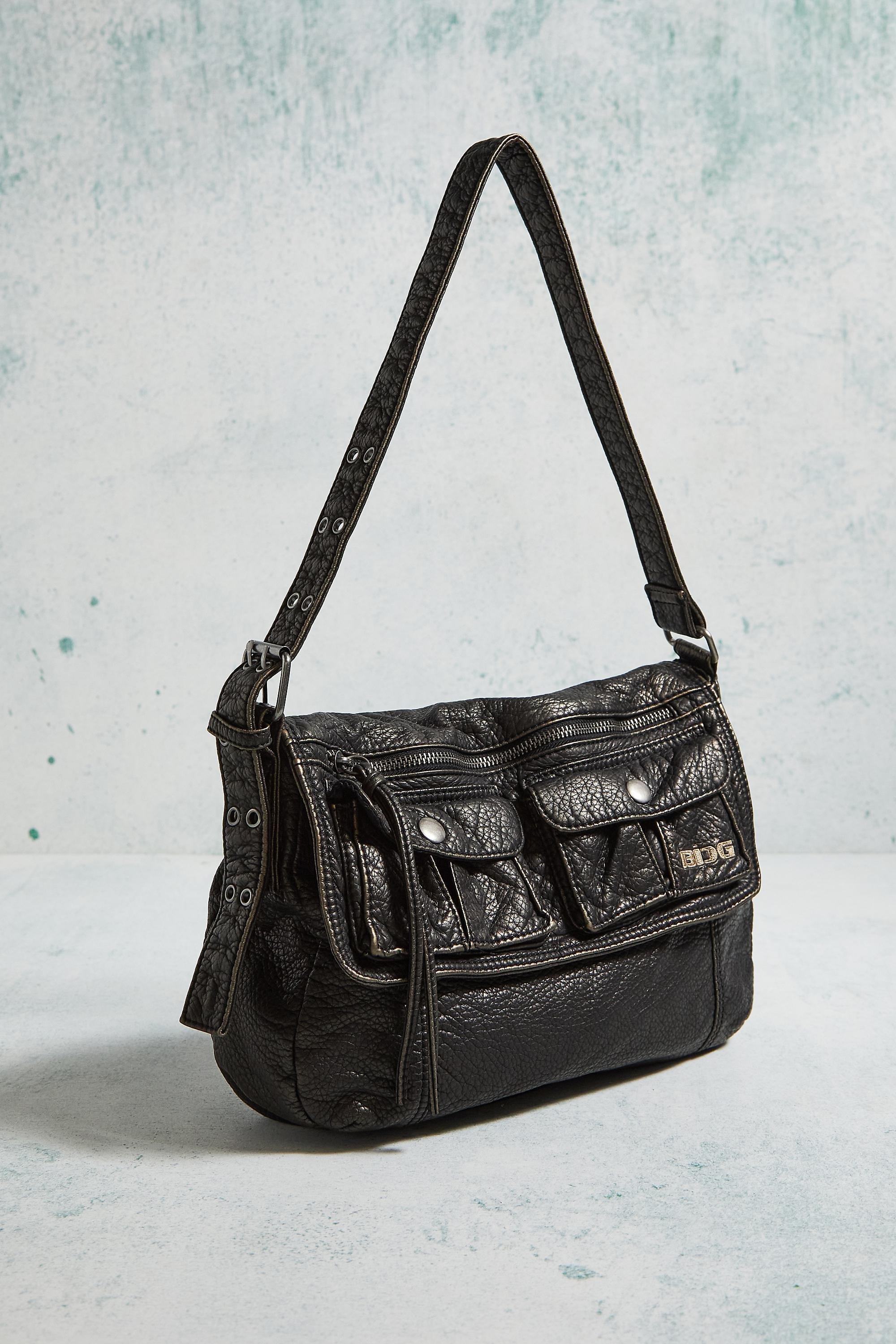 Black Bdg Detailed Shoulder Bag, BLK, large image number 2