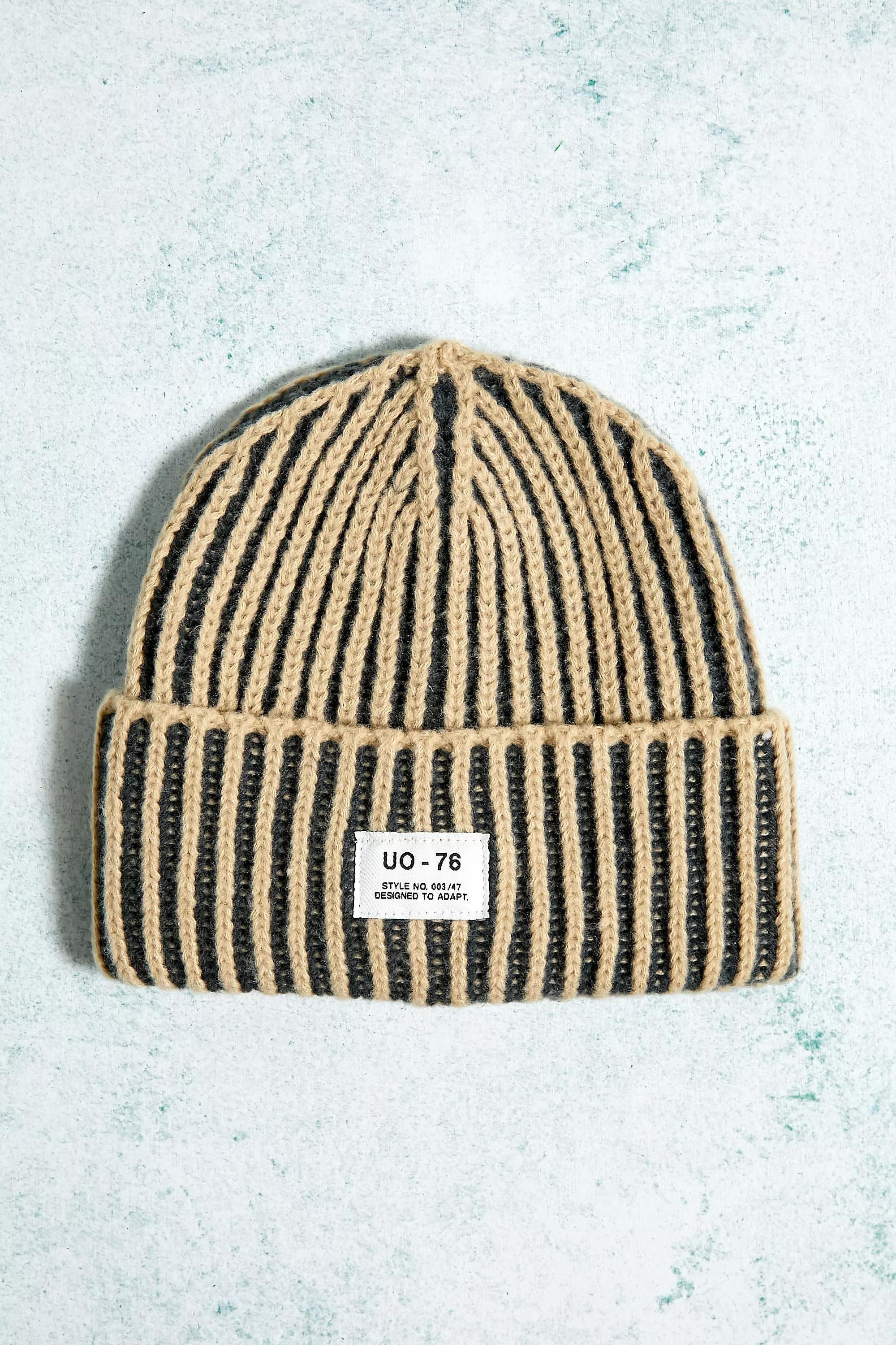 Beige Uo-76 Plated Beanie, , large image number 0