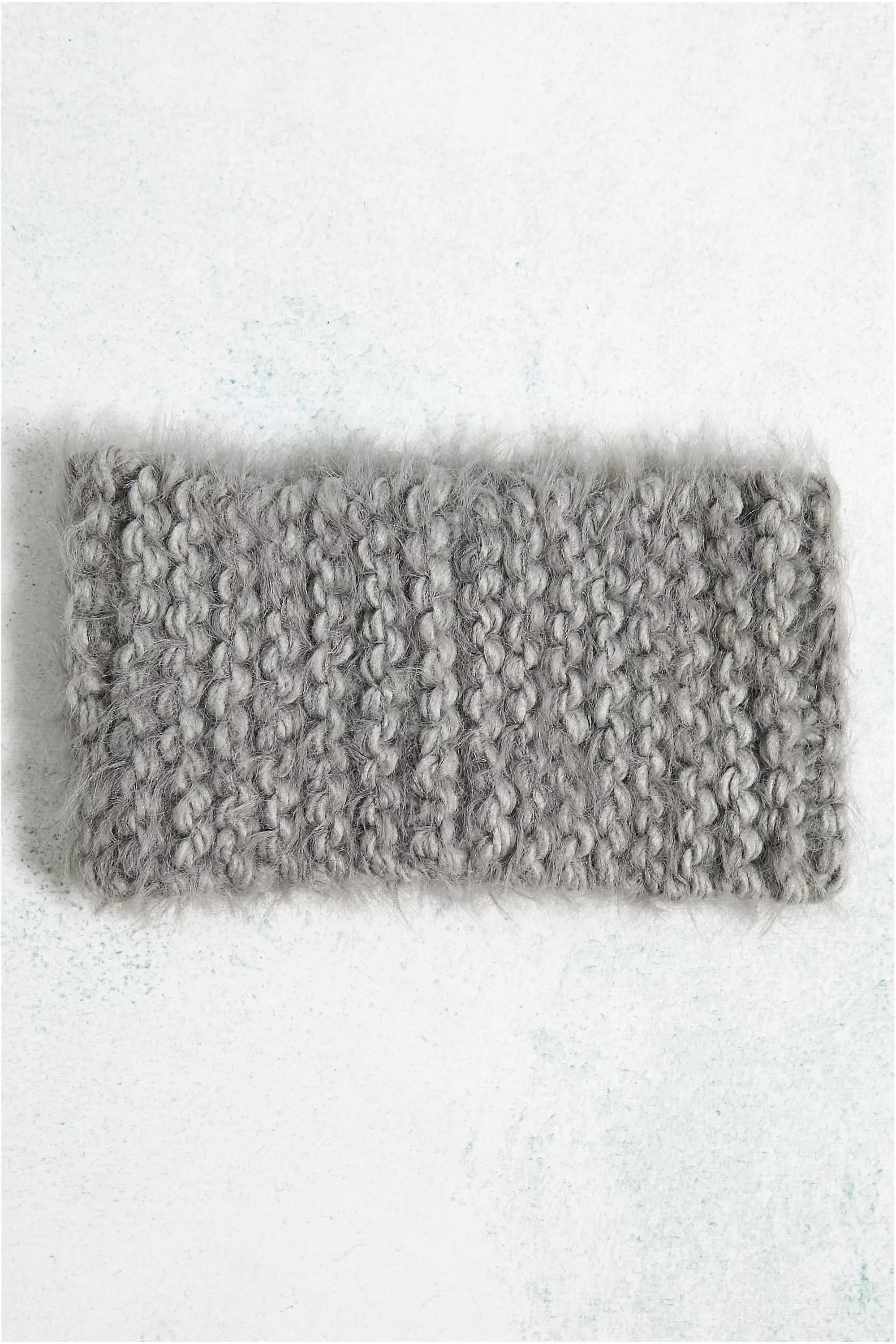 Grey Fluffy Knit Headband, , large image number 2