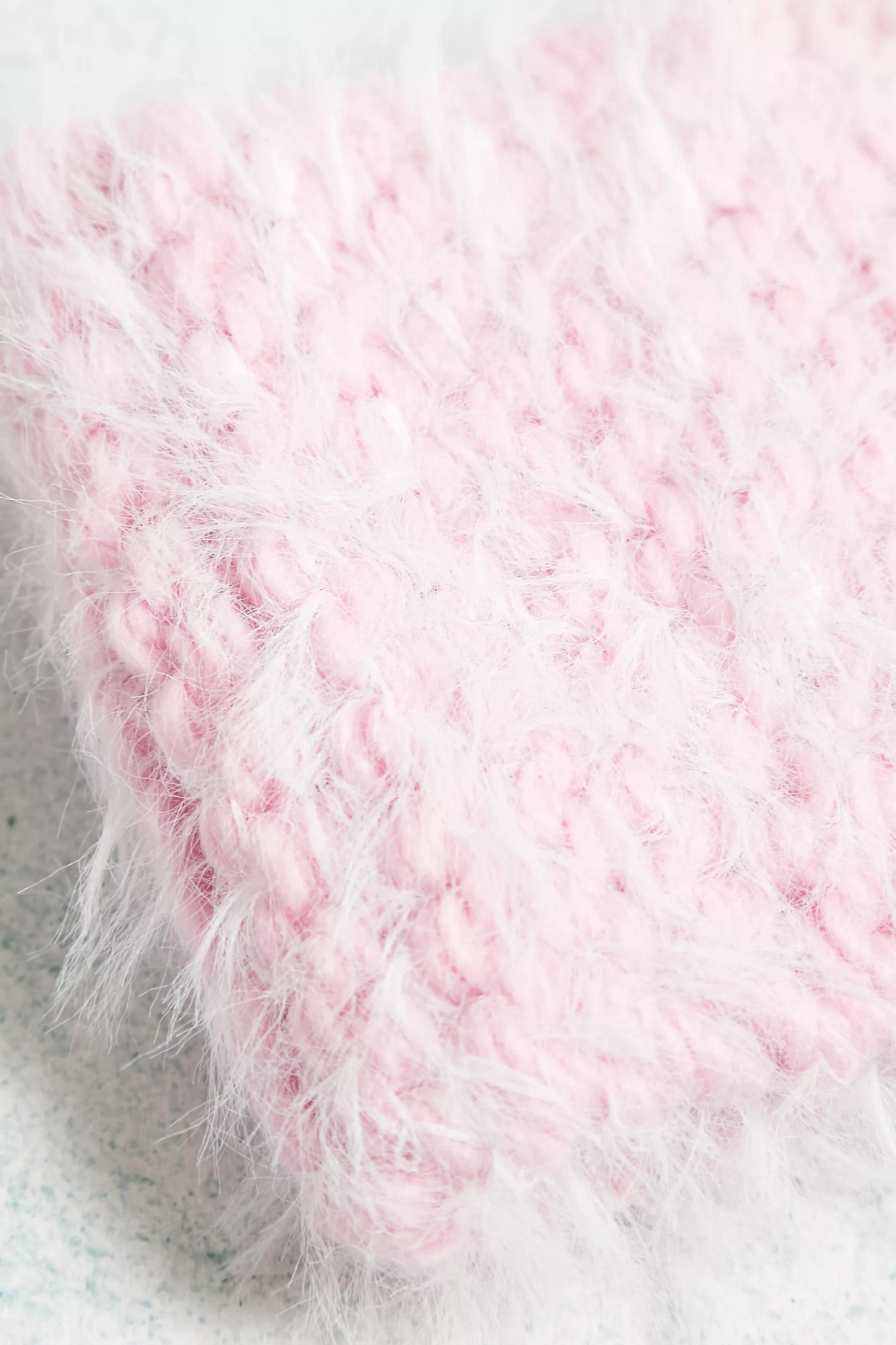 Pink Uo Fluffy Knit Headband, , large image number 2