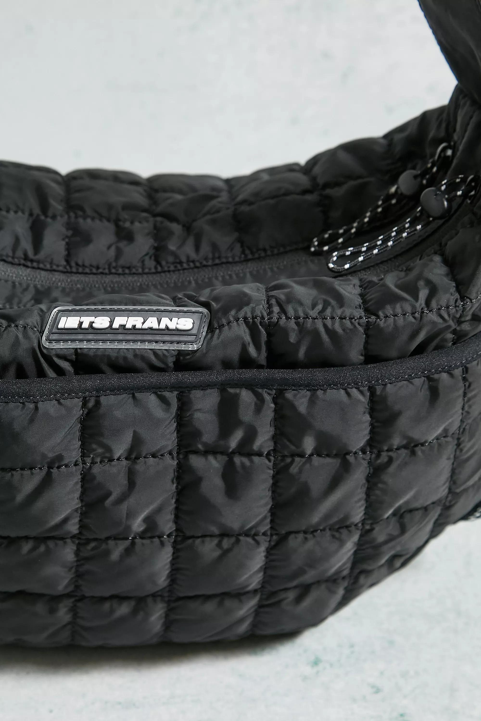 Black Puffer Sling Bag, BLK, large image number 2