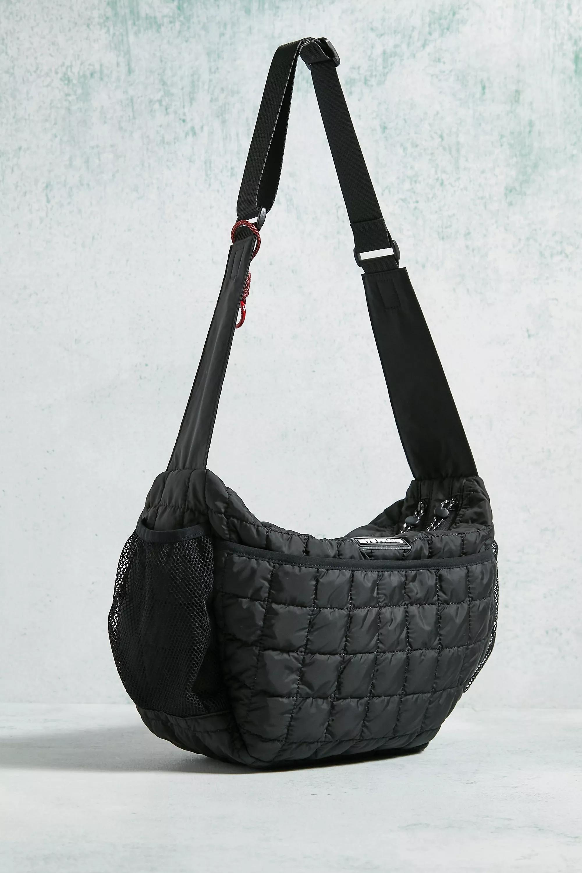 Black Puffer Sling Bag, BLK, large image number 3