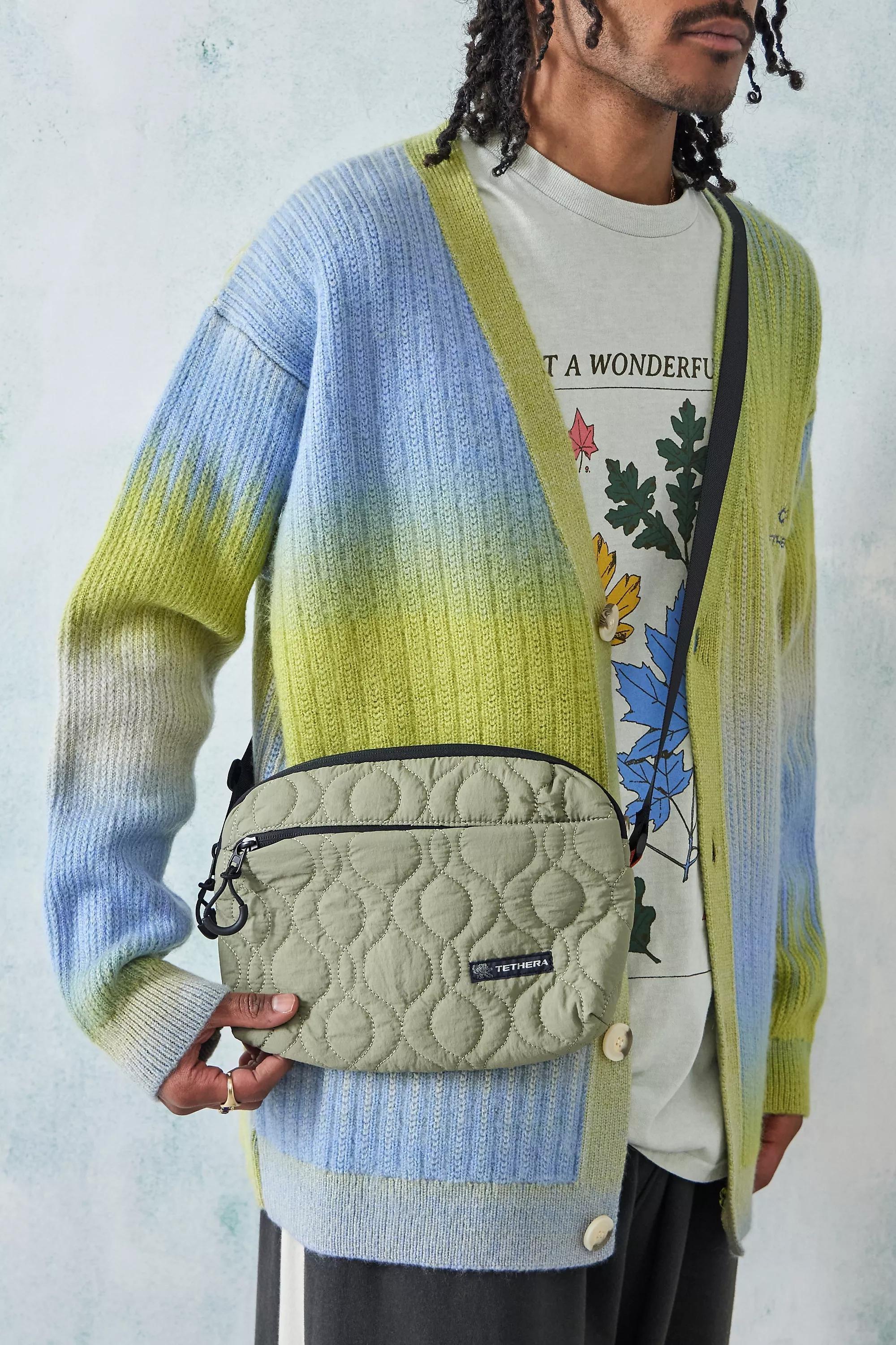 Cream Uo Nomad Khaki Onion Quilted Crossbody Bag, , large image number 0