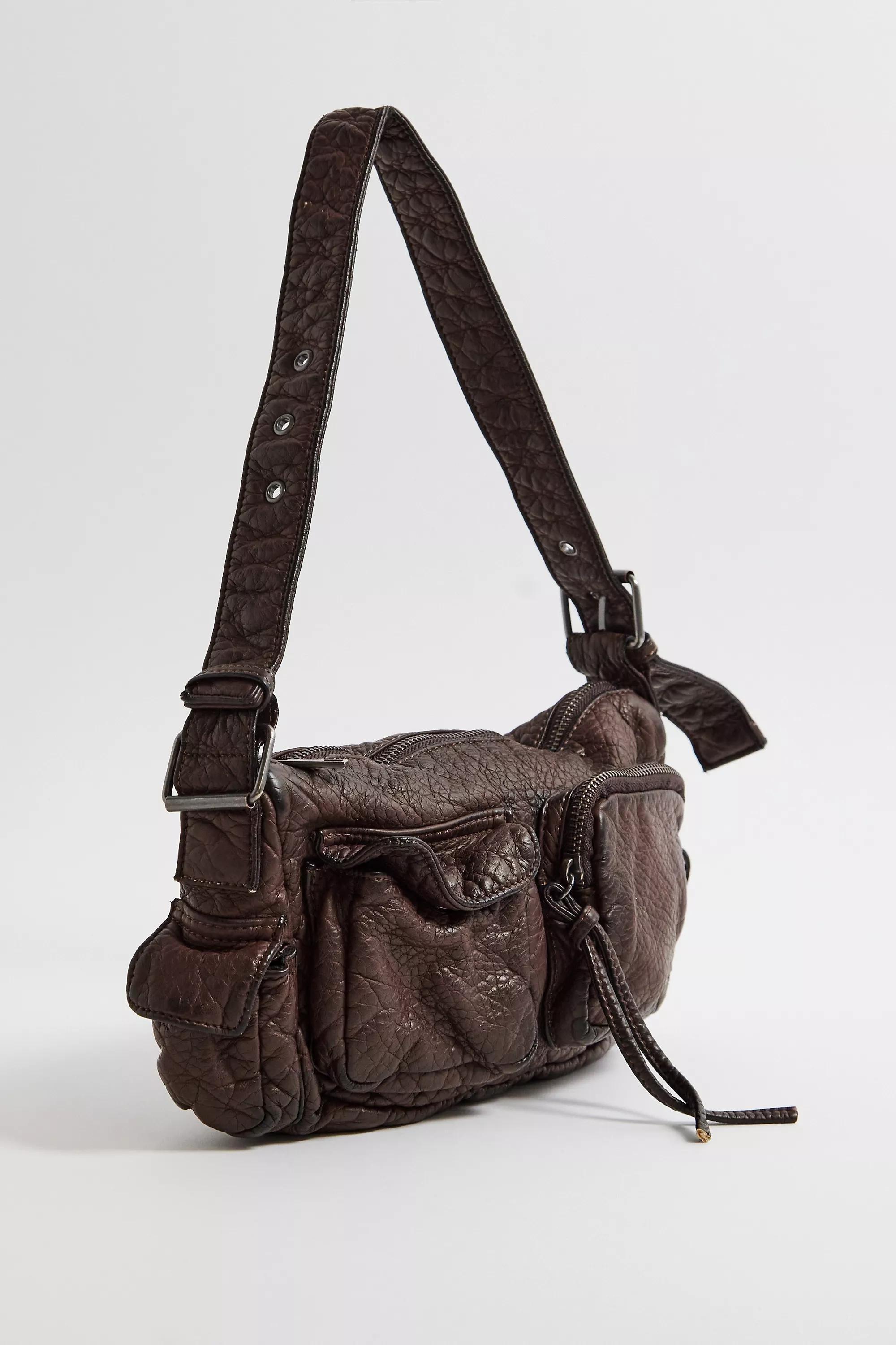 Brown Faux Leather Pocket Bag, BRN, large image number 2