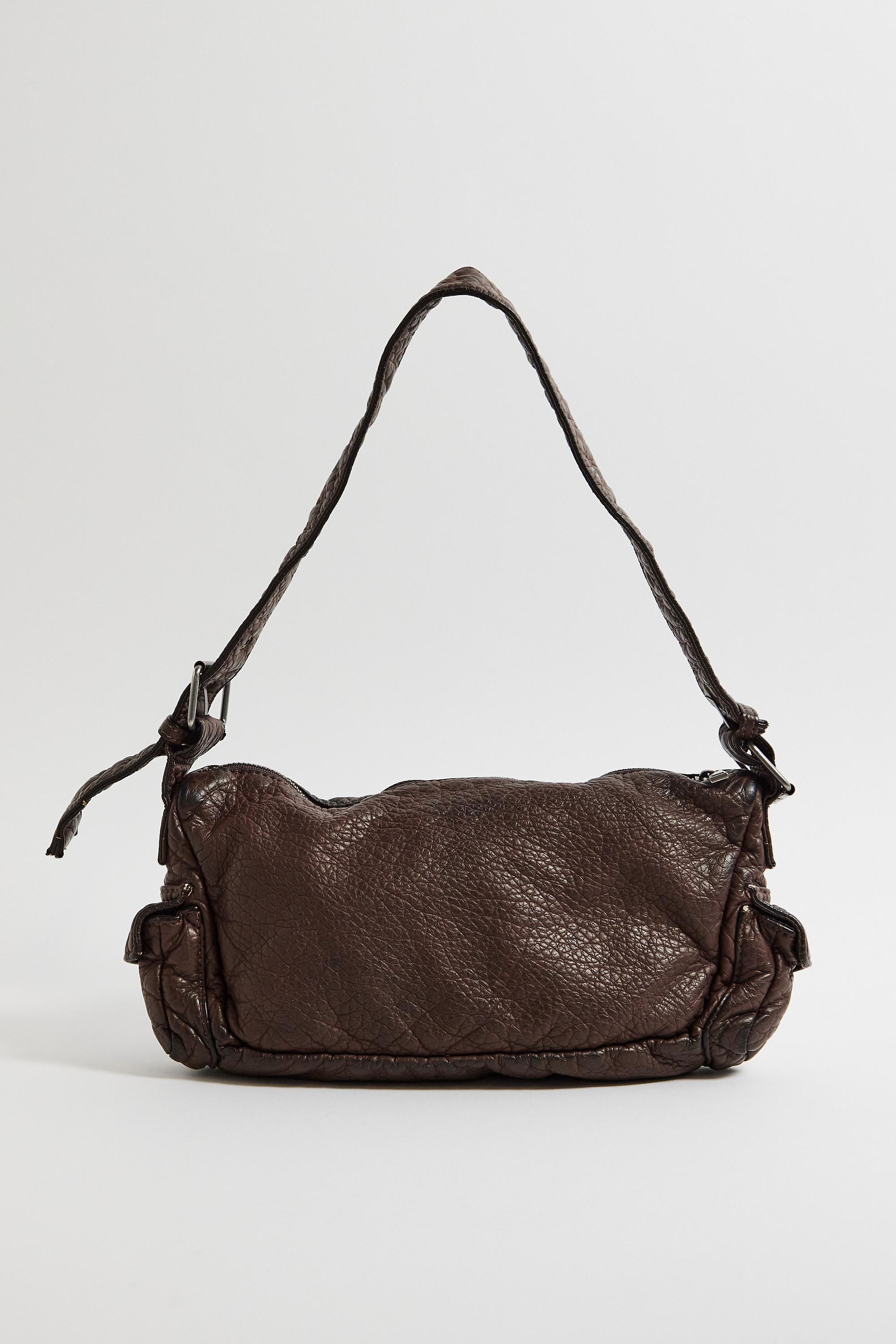 Brown Faux Leather Pocket Bag, BRN, large image number 4