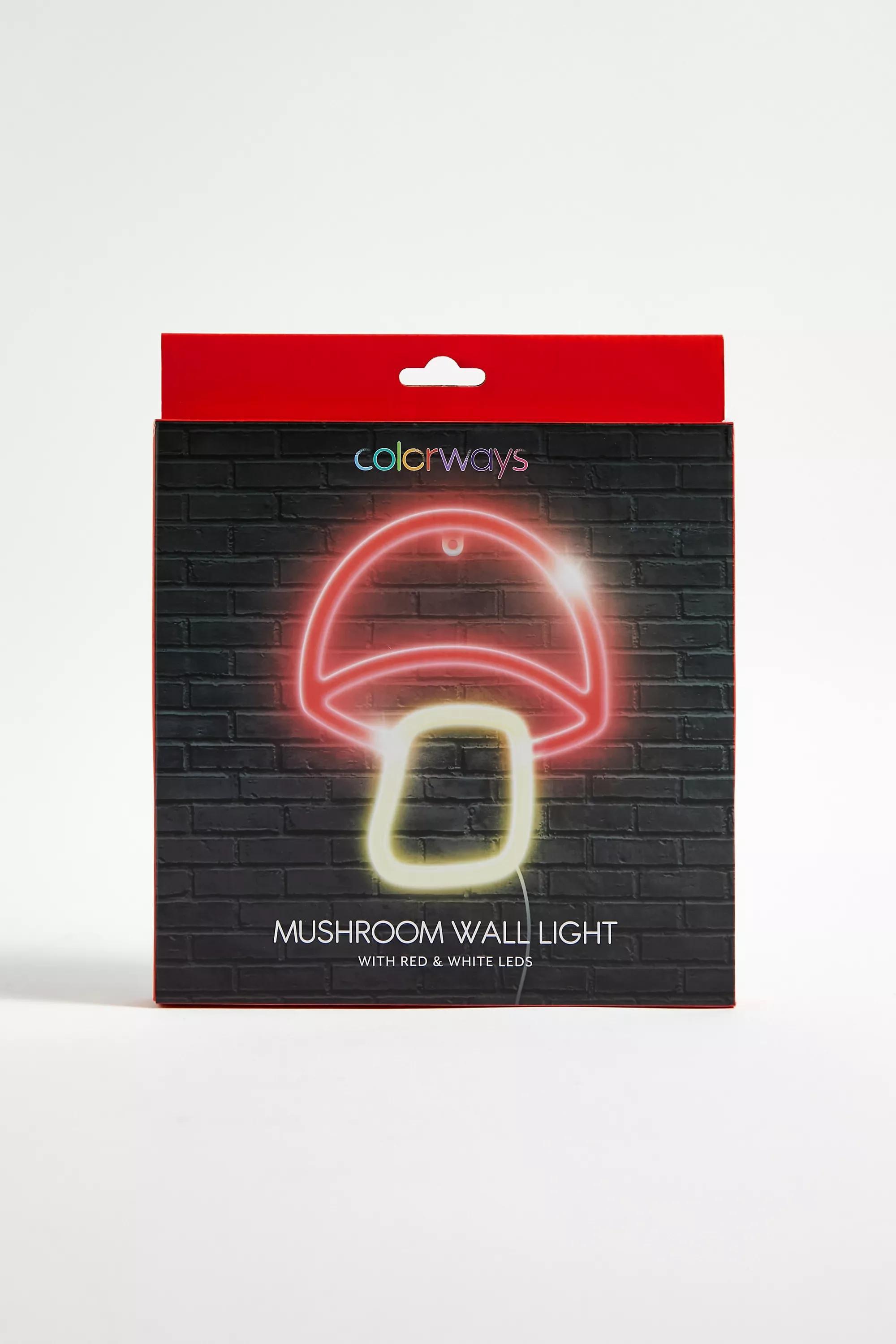 Urban Outfitters - Red Mushroom Neon Wall Light