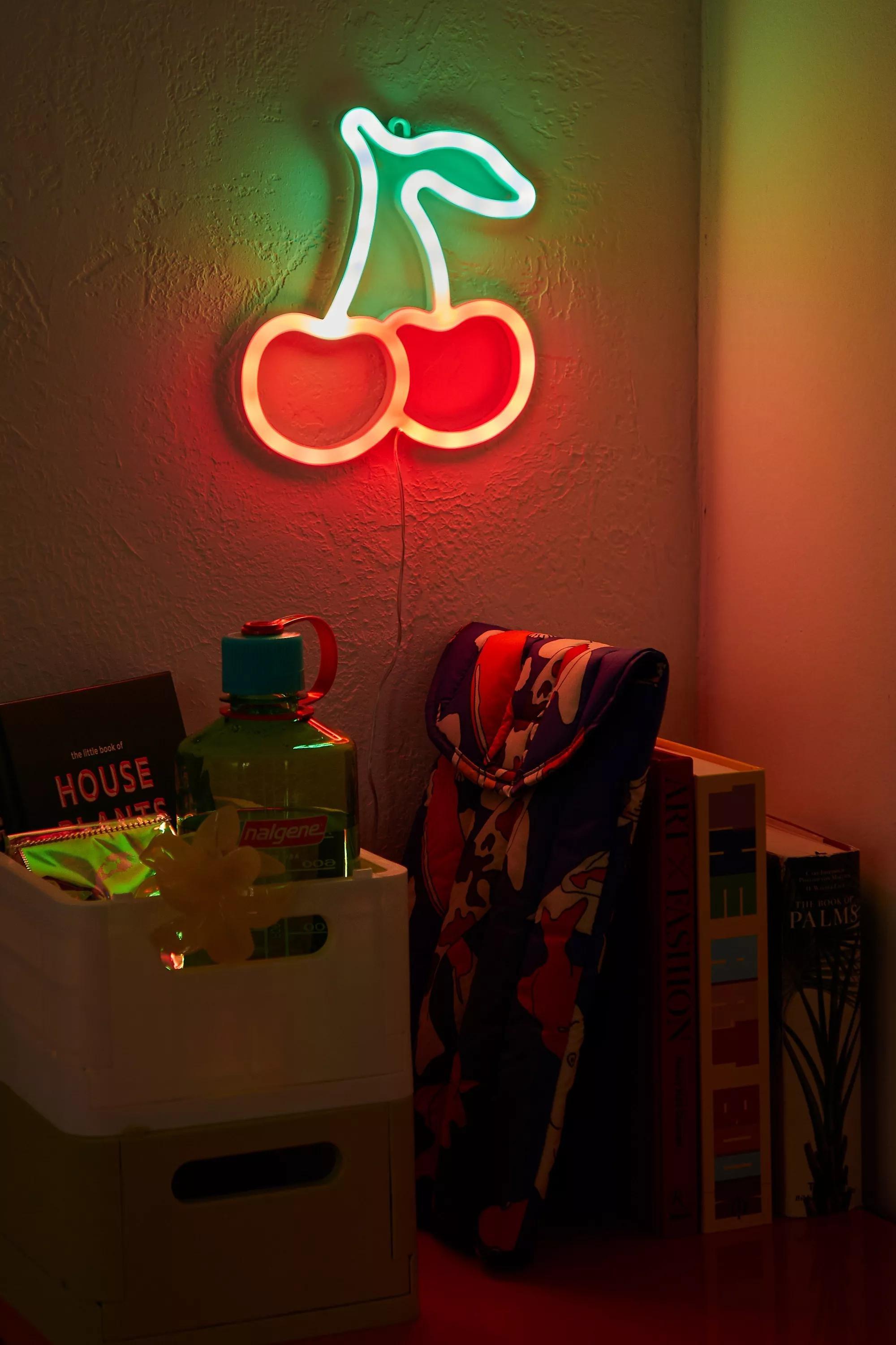 Neon Cherry Wall Light, , large image number 0