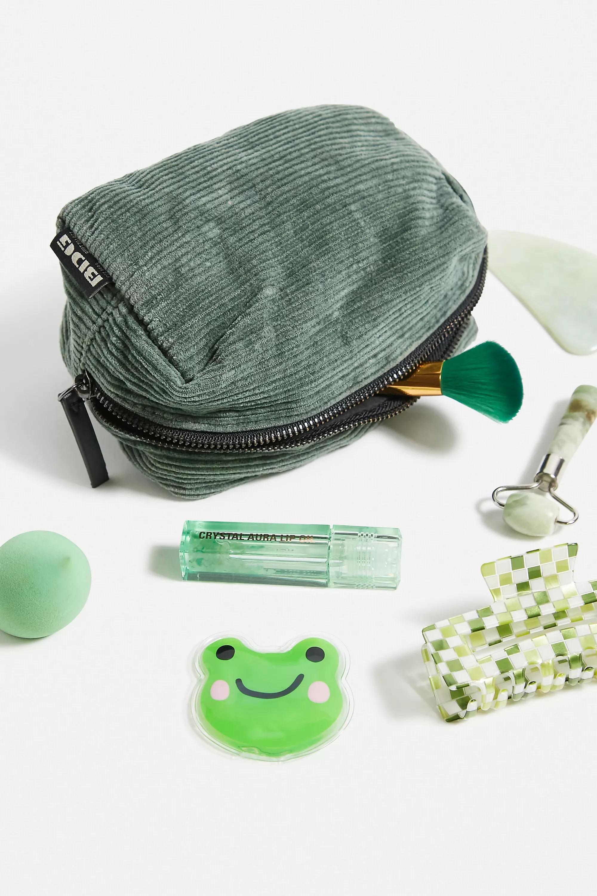 Green Bdg Washed Cored Makeup Bag, MOSS, large image number 1