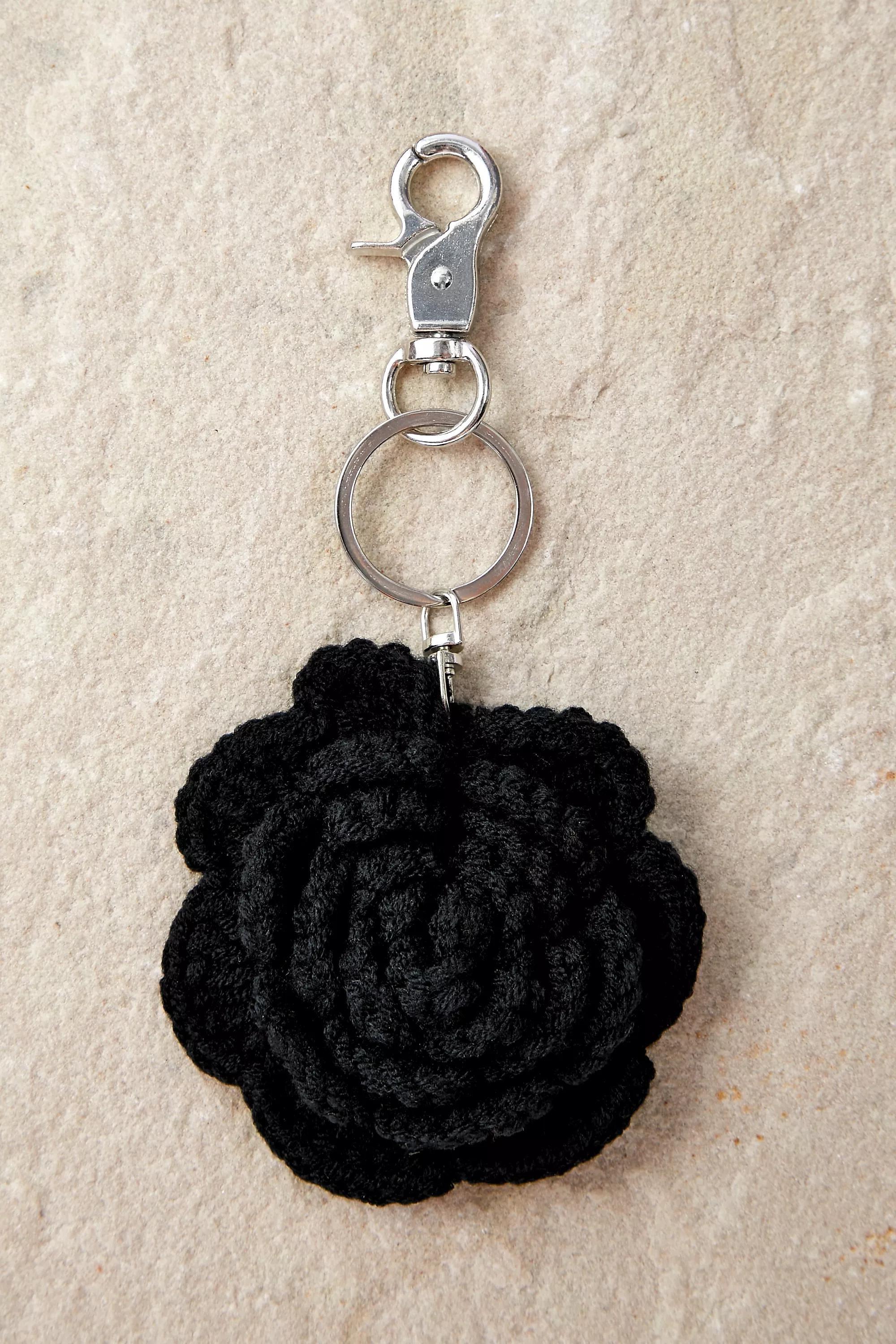 BLK Macrame Rose Keyring, , large image number 0