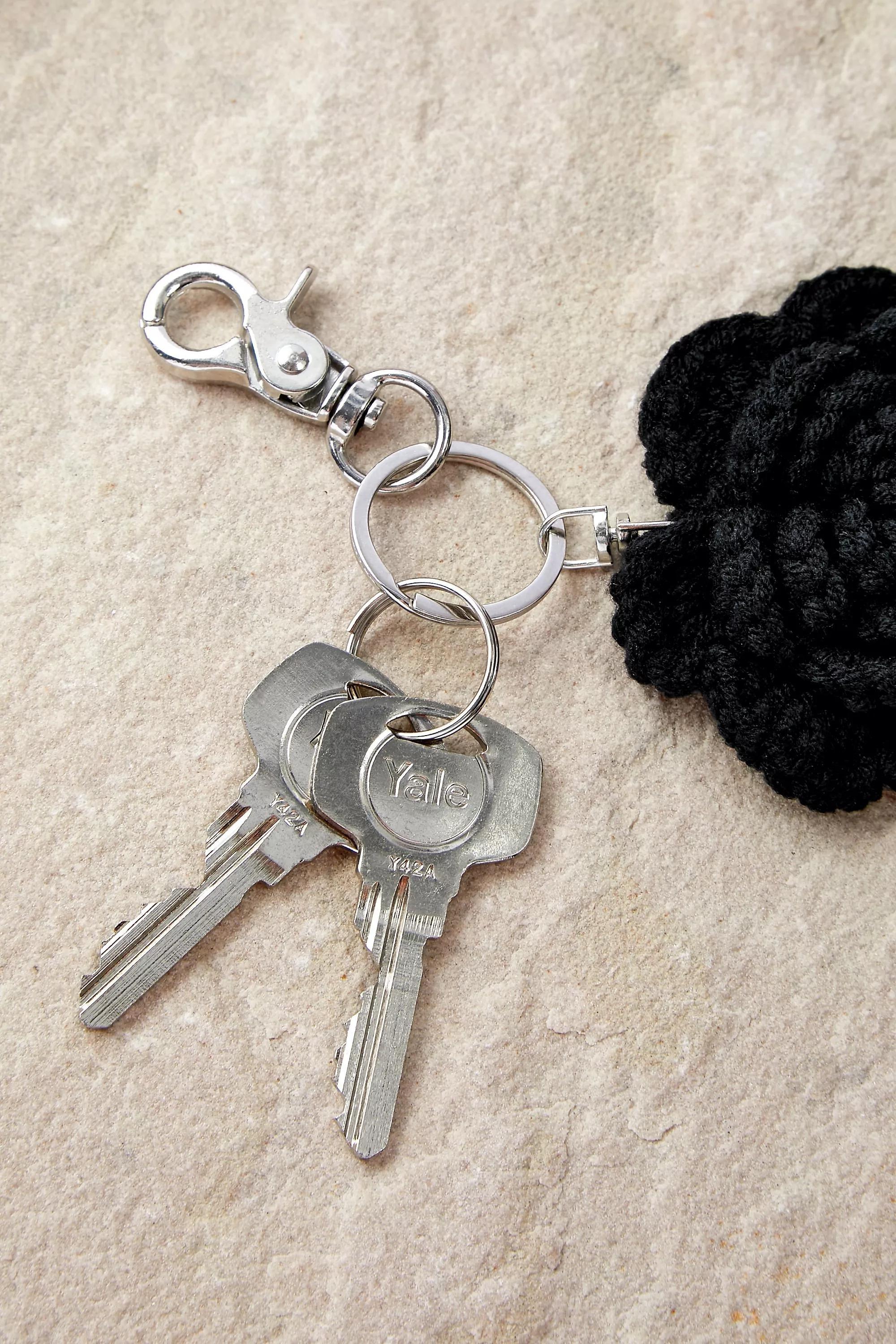 BLK Macrame Rose Keyring, , large image number 2