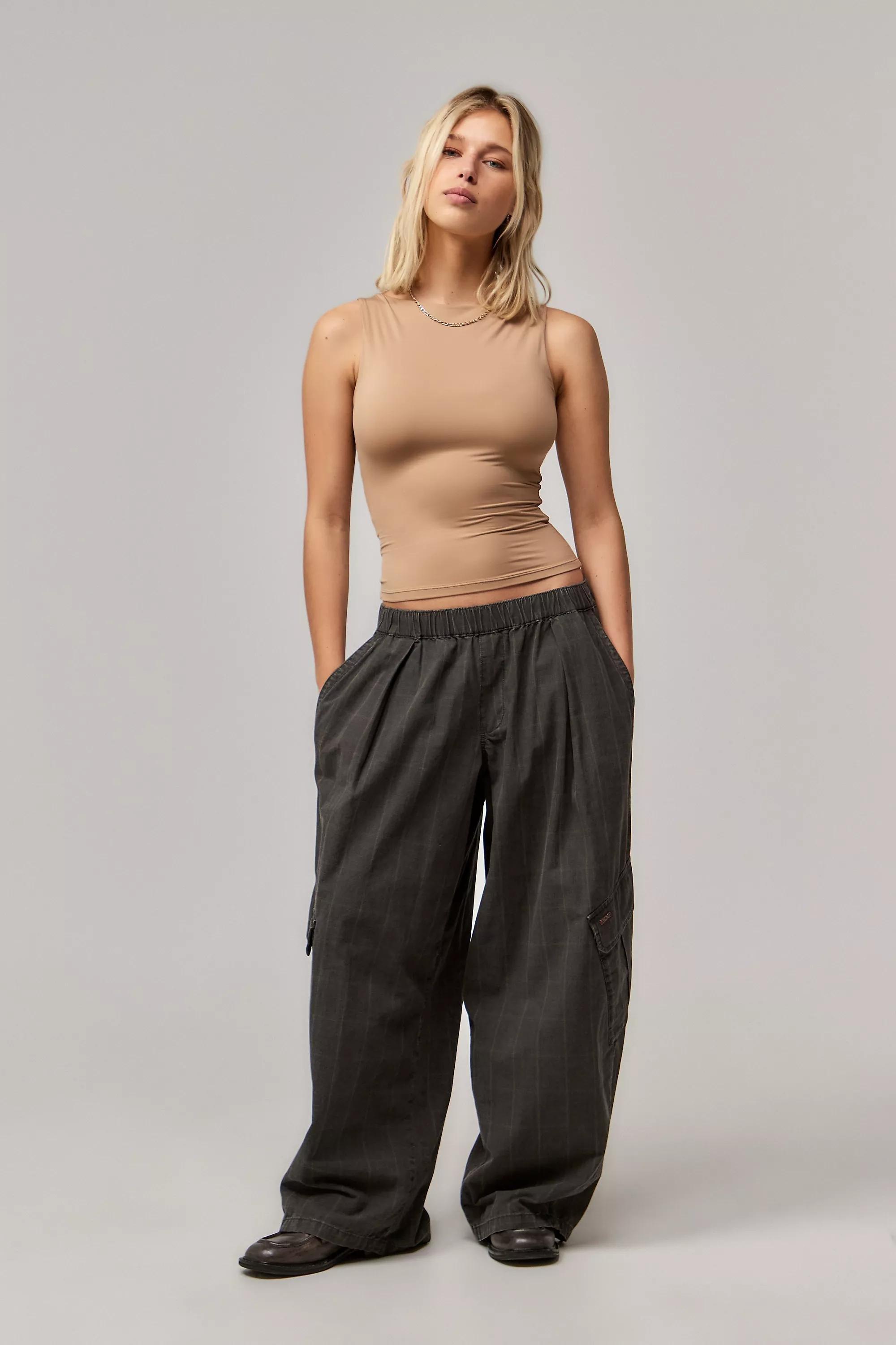 Beige Uo Lia Slinky Slash Neck Tank Top, , large image number 1