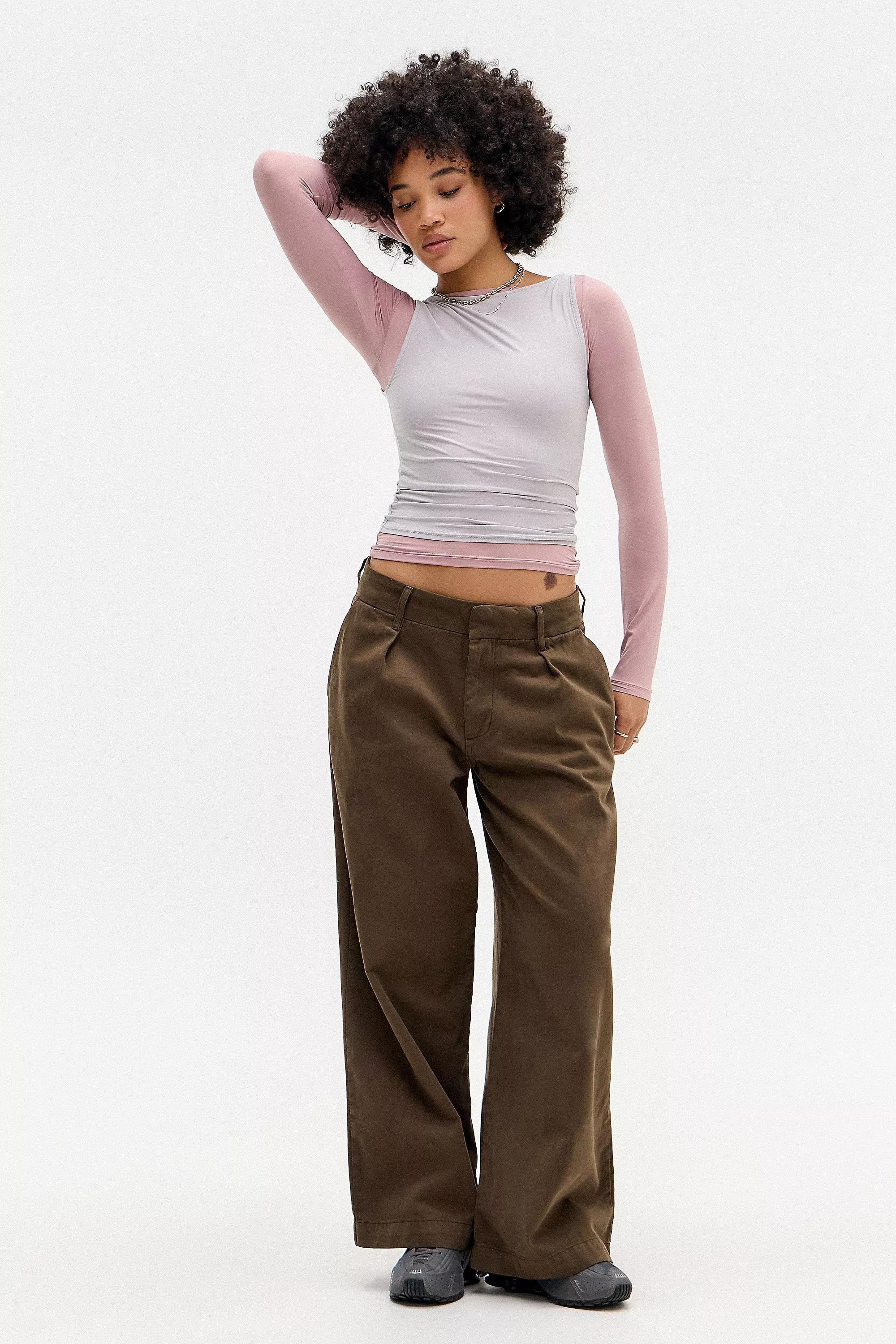 Pink Uo Slash Neck Long Sleeve T-Shirt, , large image number 3