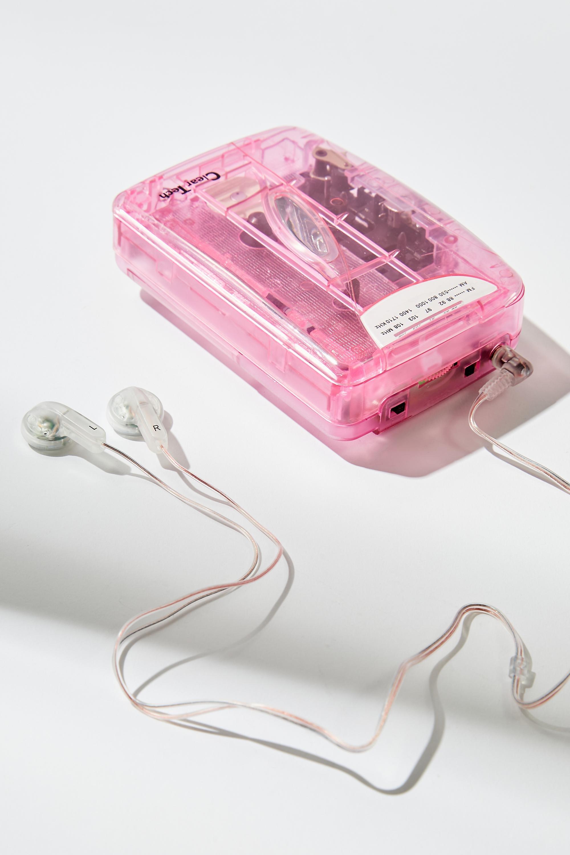 Pink Clear Tech Pink Uo Exclusive Cassette Player, PINK, large image number 0