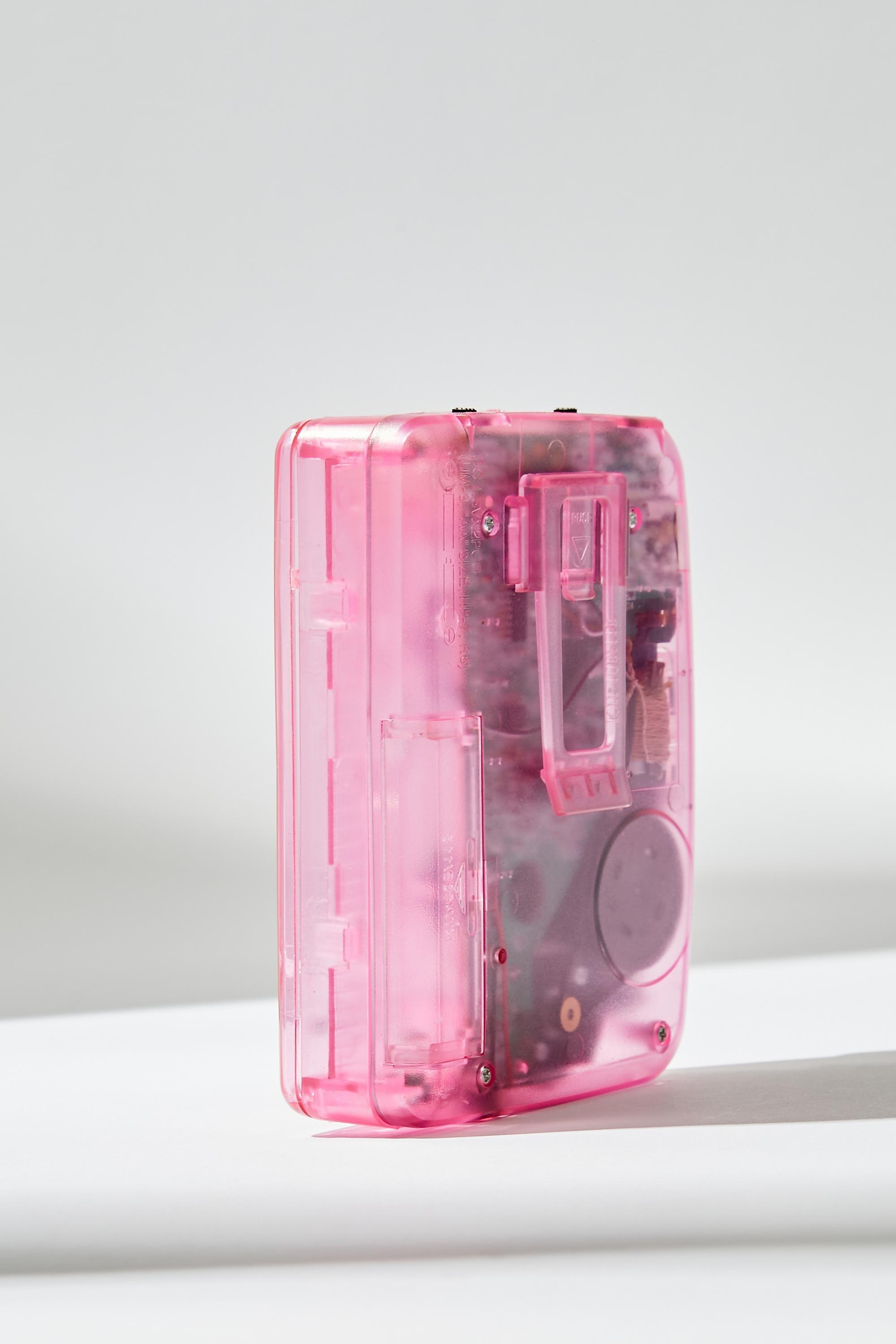 Pink Clear Tech Pink Uo Exclusive Cassette Player, PINK, large image number 1